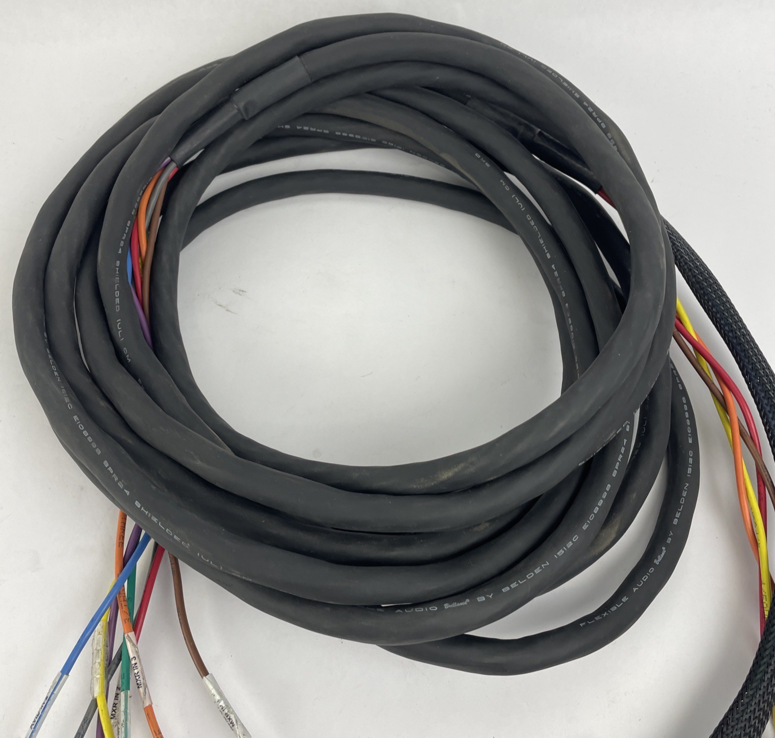 Male 12 Pin AES EBU  + 4 x XLR 3 Pin Female to 8 x 1/4" Mono Jack Snake Cable