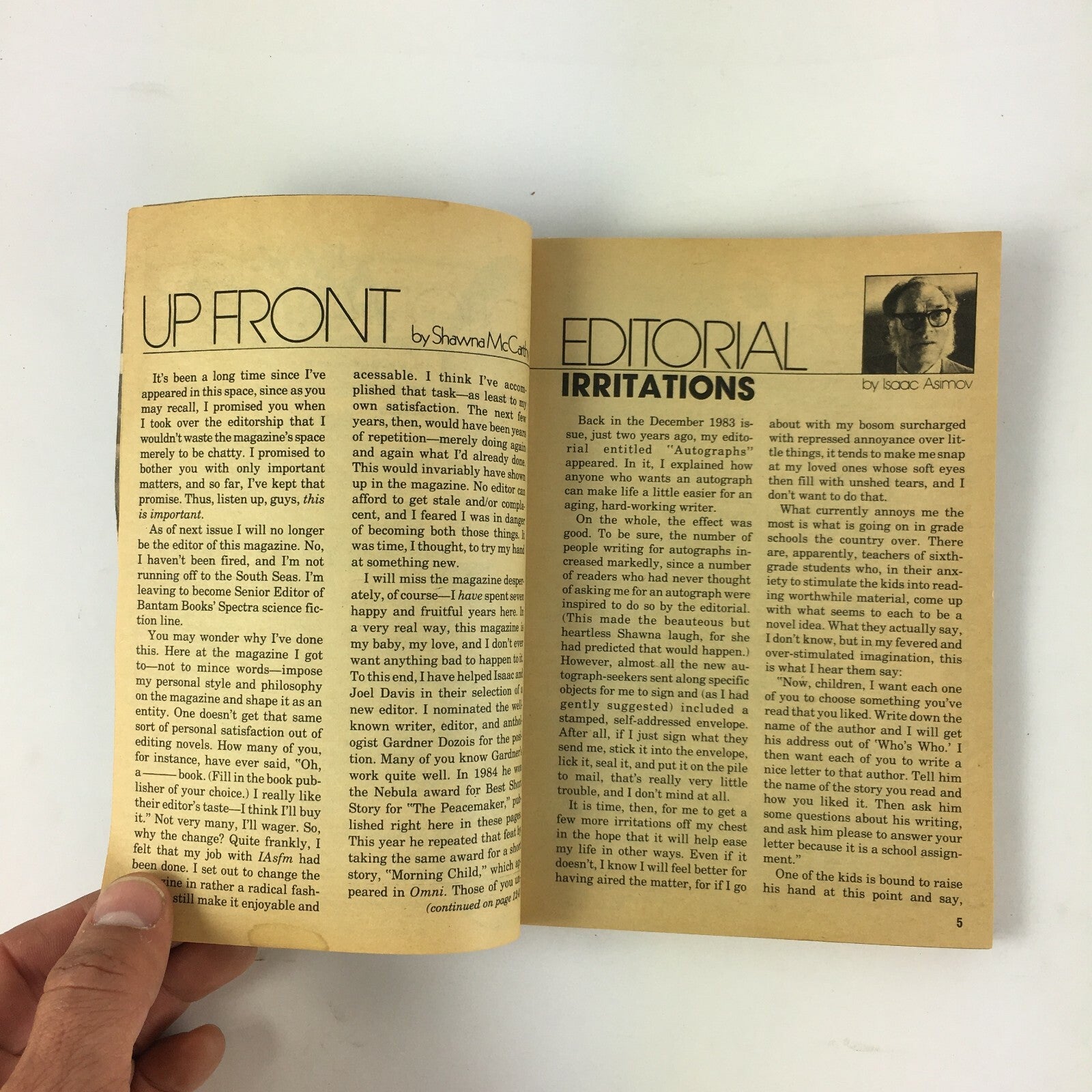 Mid-December 1985 Isaac Asimov's Science Fiction Magazine Rudy Rucker & Bruce.