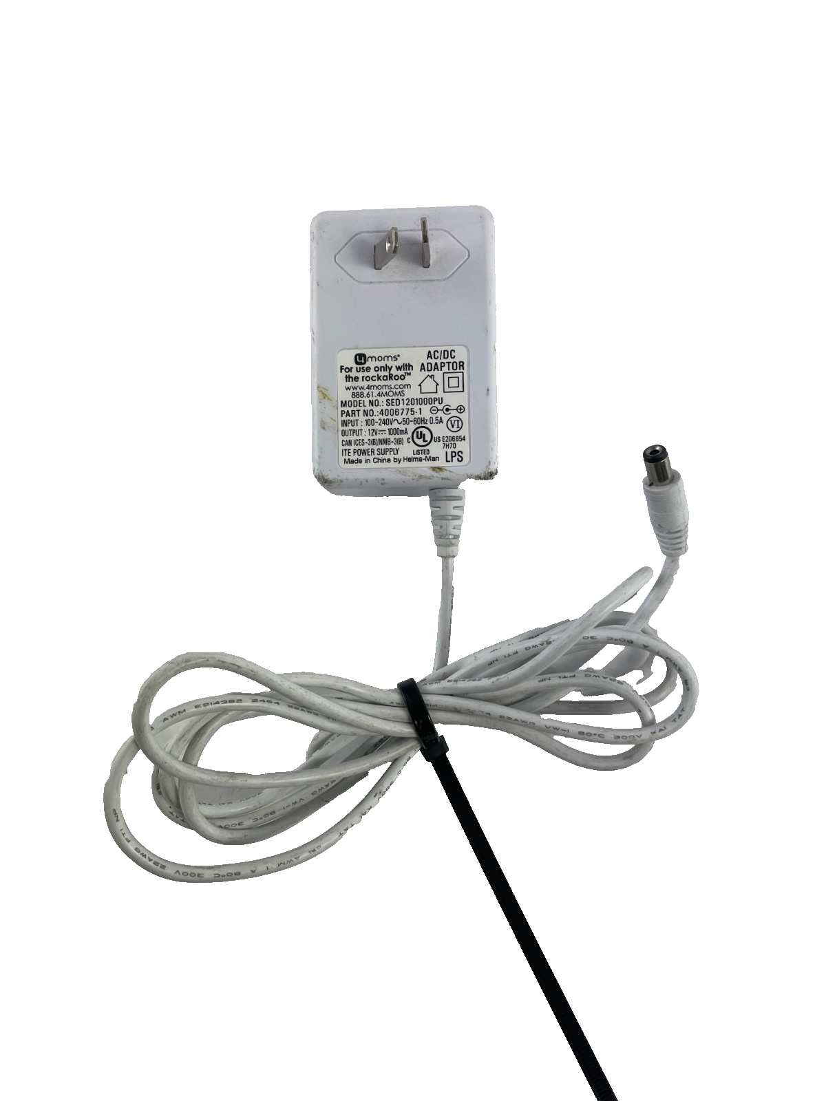 Geniune 4 Moms Model SED1201000PU Output 12V 1A Power Supply AC/DC Adapter #A78