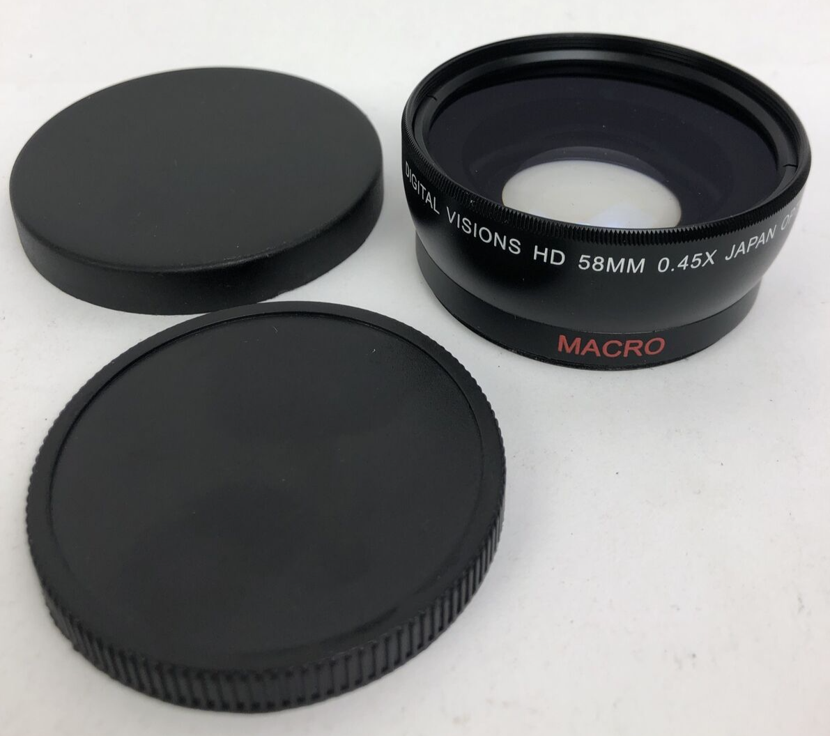 Digital Visions HD 58mm 0.45X  Lens Adapter by Japan Optics w lens Covers LOOK