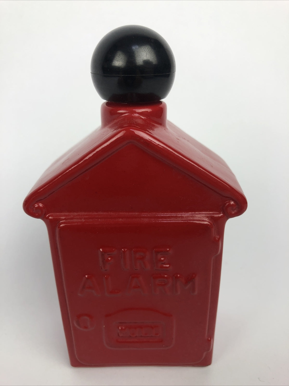 AVON FIRE ALARM BOX ELECTRIC PRE-SHAVE LOTION (empty) BOTTLE Vintage 1975