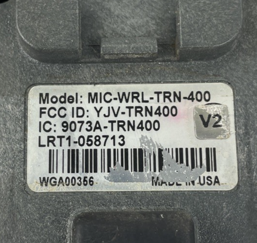 3 x Watchguard wireless microphone device belt clip and charger MIC-WRL-TRN-400
