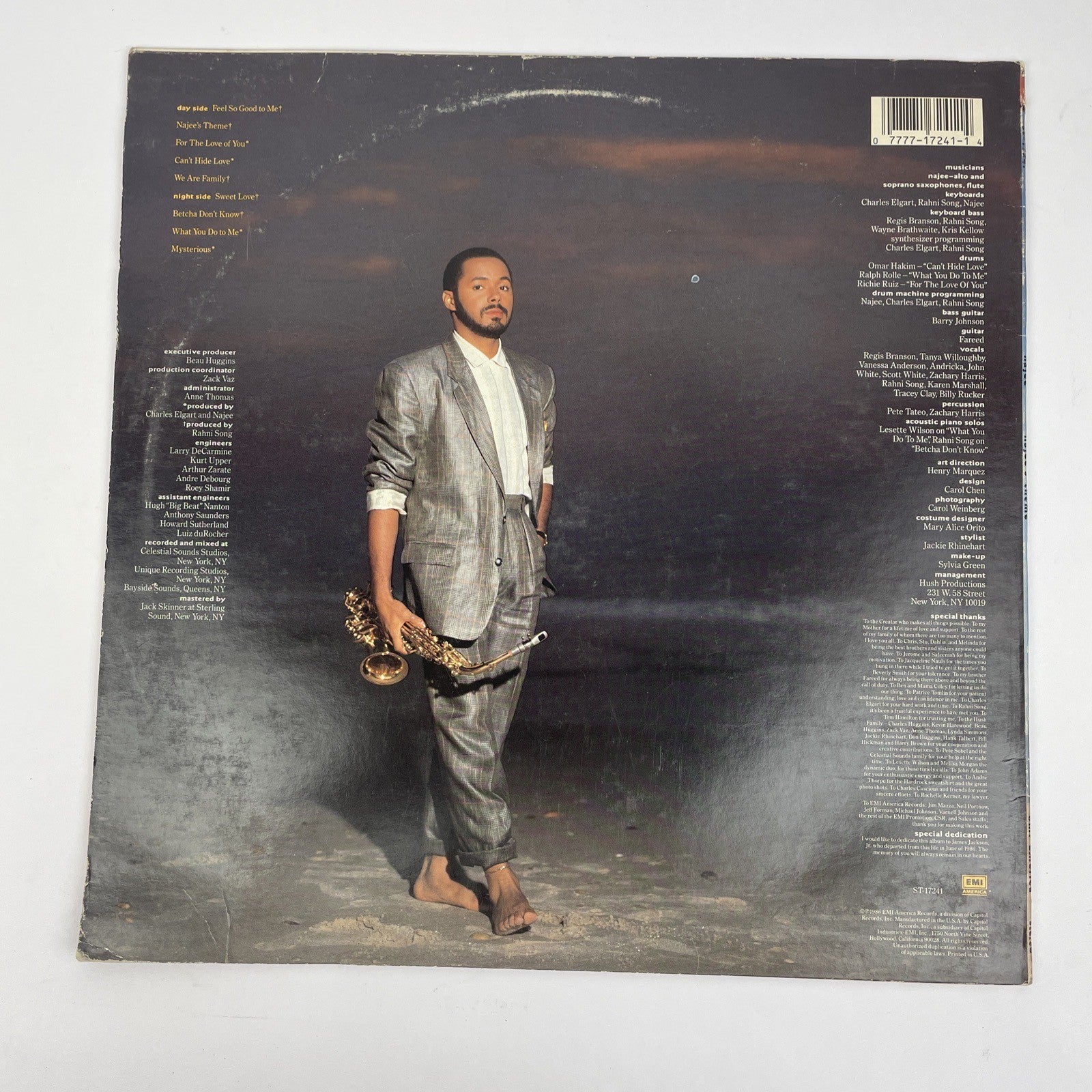 1986 Najee Najee's Theme Vinyl Record LP Album EMI America Records ST-17241 NM