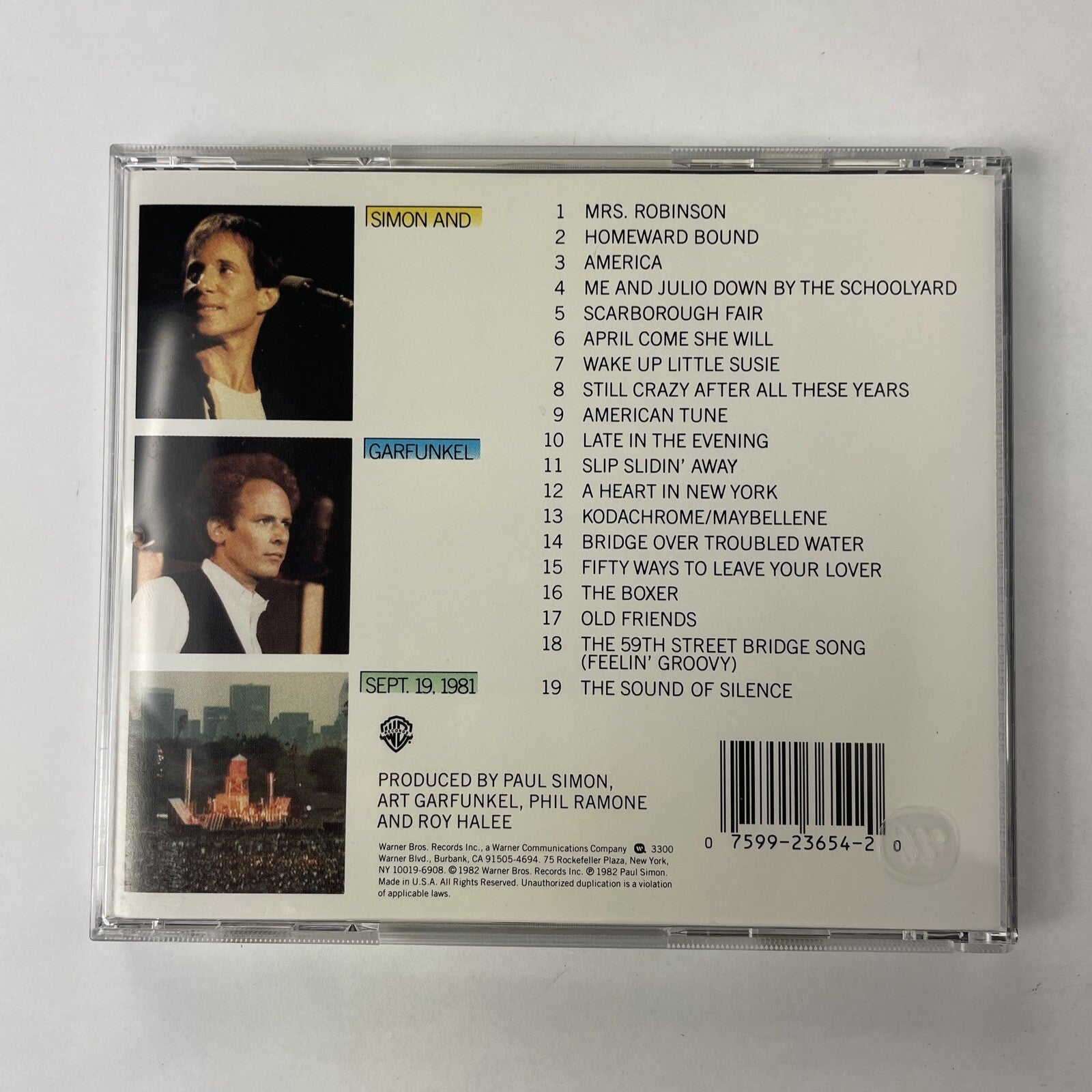 Simon & Garfunkel - The Concert In Central Park CD (1981)  #20