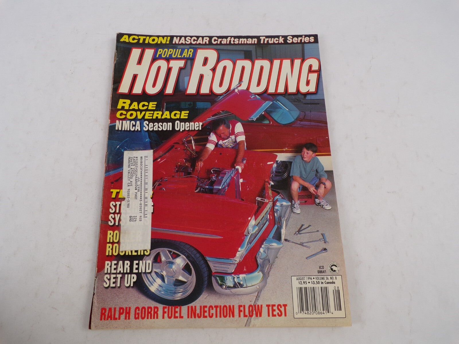 August 1996 Hot Rodding Magazine Action Nascar Craftsman Truck Series Race Cove