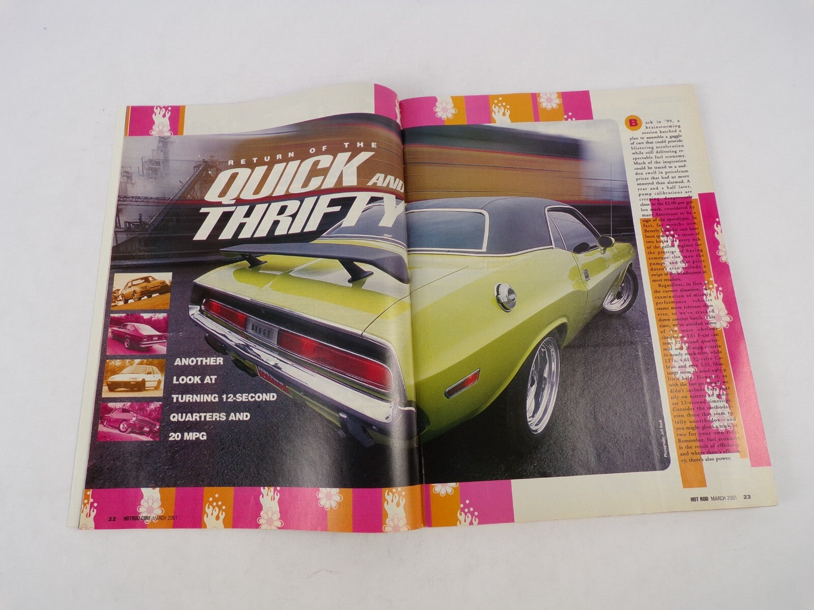 March 2001 Hot Rod Magazine 12 Seconds and 20 Mpg Street Machine Truth Pump Gas