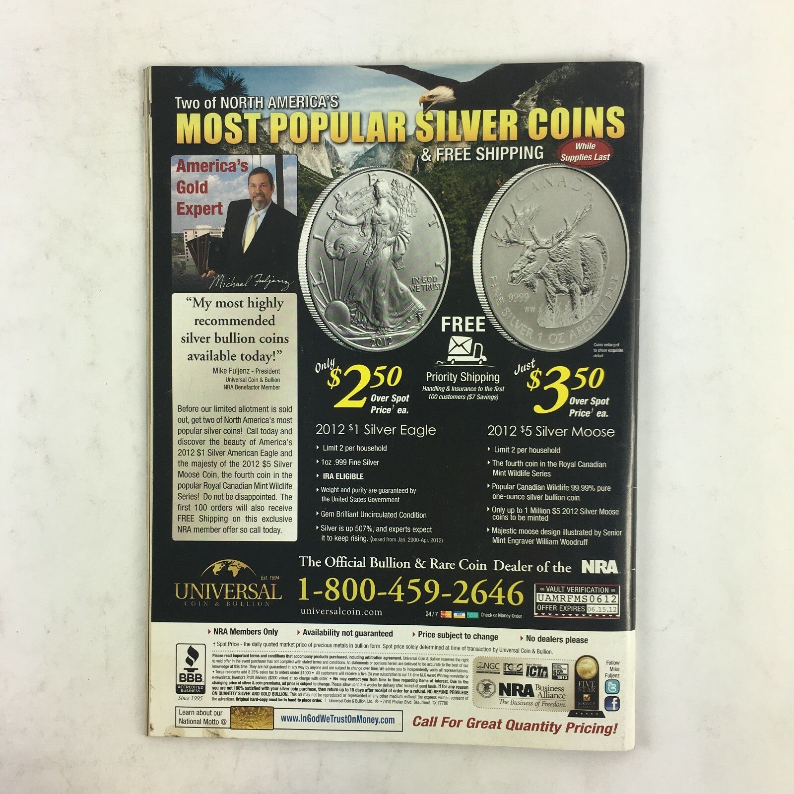 June 2012 American Rifleman Magazine The ChallengeCoin All in 2012 WayneLapierre