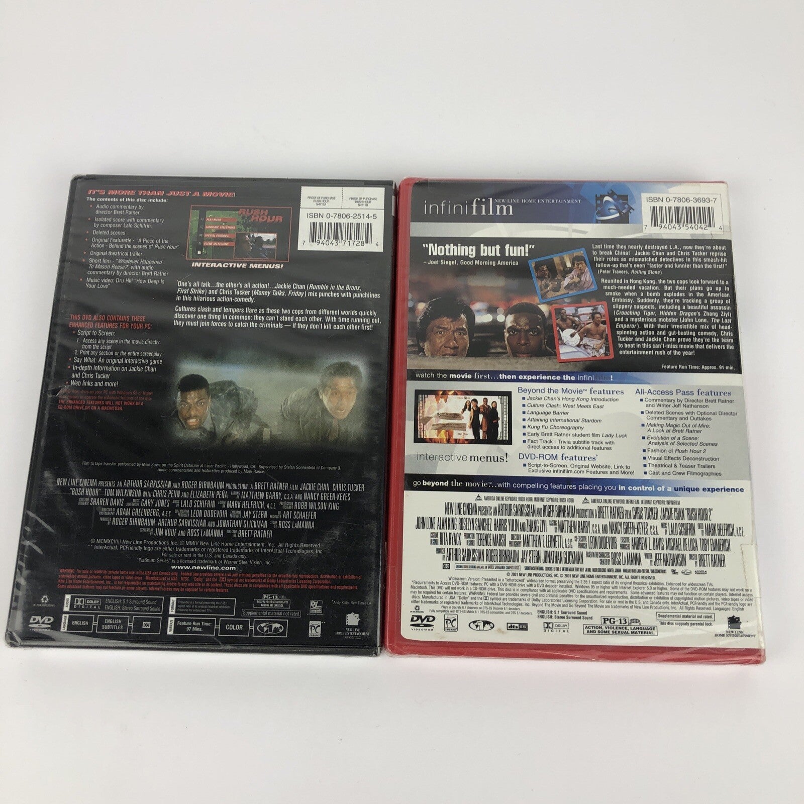 Rush Hour And Rush Hour 2 DVD LOT BRAND NEW SEALED ￼￼ Chris Tucker Jackie Chan￼