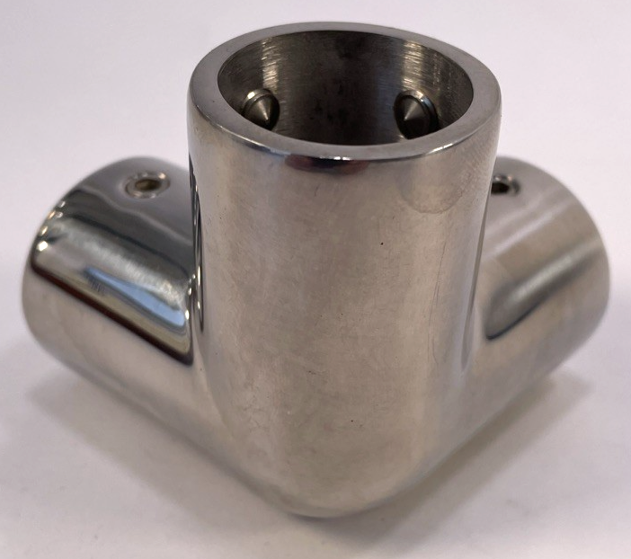 SEADOG 316 Stainless Steel Boat Handrail Rail Tee Fitting 1" ID 90 Degree 3 Way