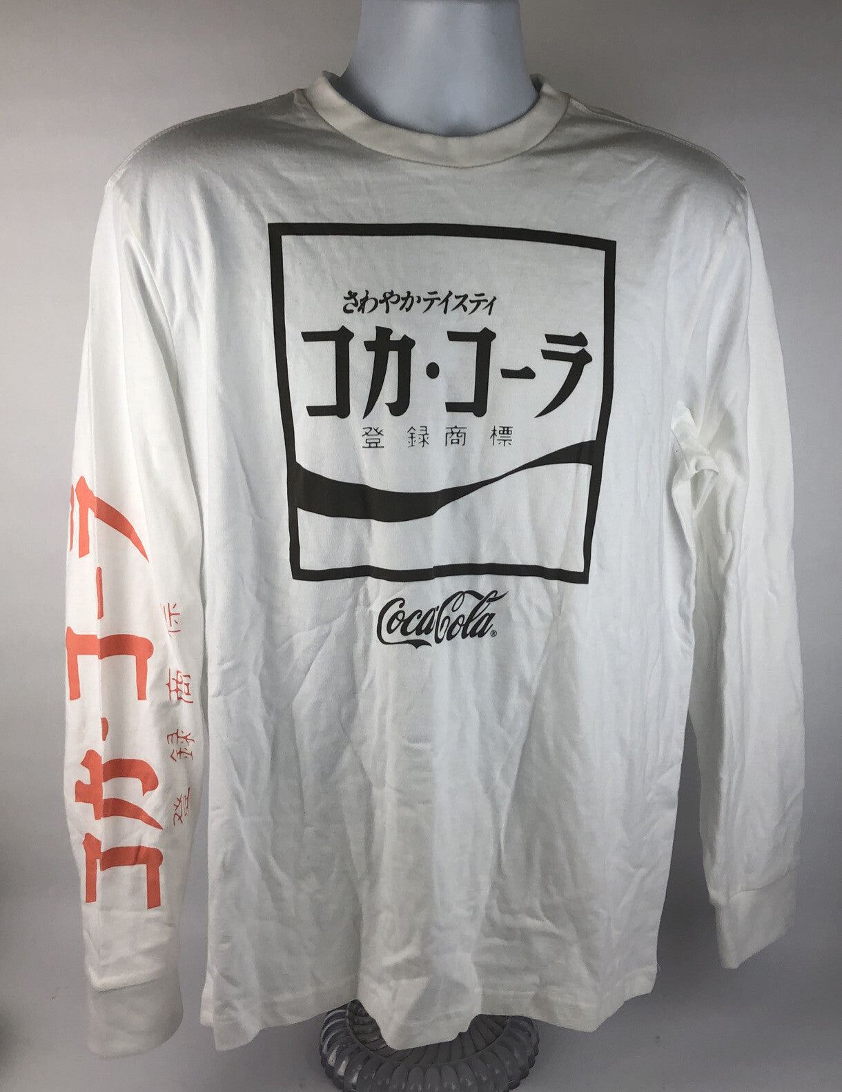 RARE Coca Cola Tokyo Long Sleeve T Shirt White Size Medium Men's NWOT
