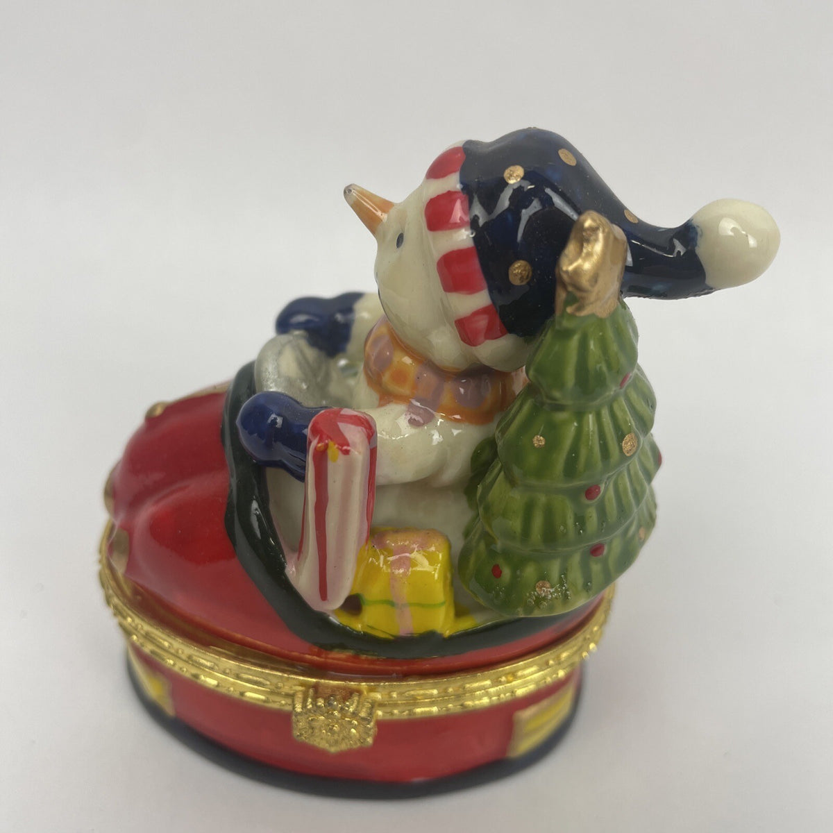 8 x Vintage Trinket Boxes Ceramic Christmas Beach Woody Mother Goose Mermaid