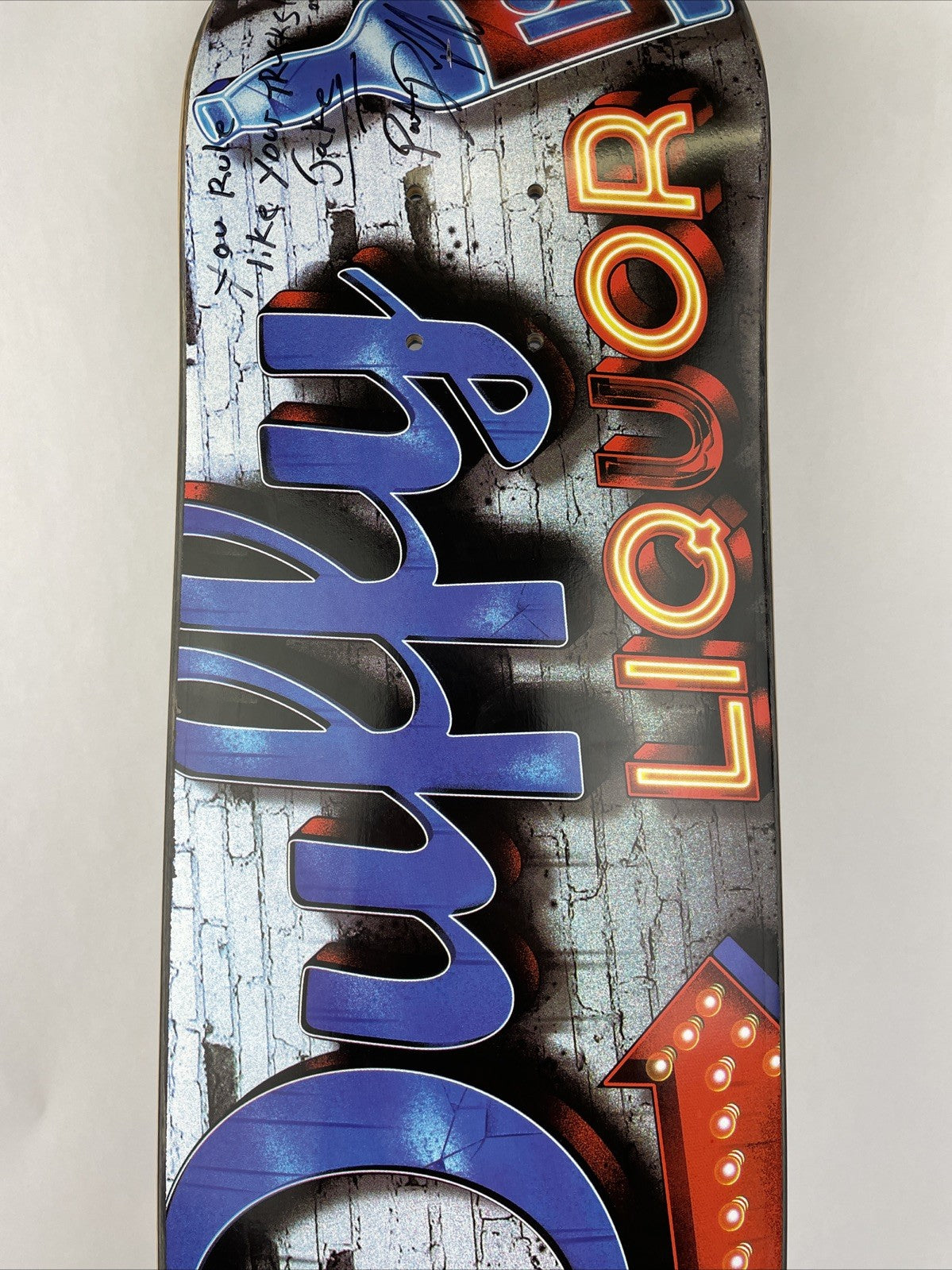 Plan B Skateboards Pat Duffy " Liquor Store Neon " Skateboard Deck 81" x 31.5"
