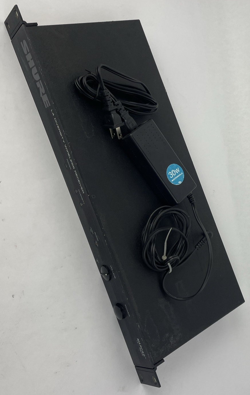 Shure Brothers L4-CV Marcad Diversity Wireless Receiver w/ Power Supply Rack Ear