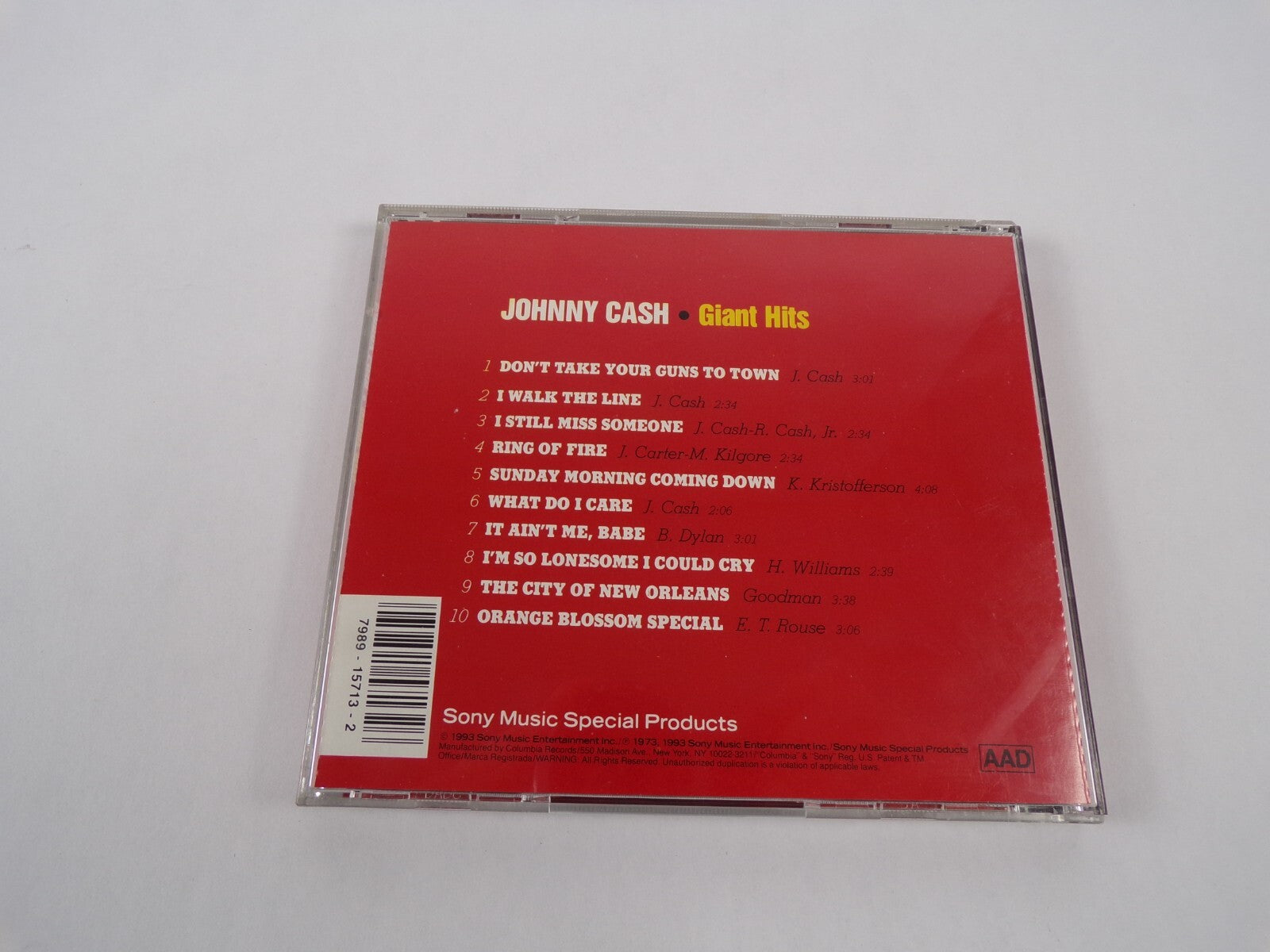 Johny Cash Gaint Hits I Walk The Line Orange Blossom Special It Ain't Me CD#59