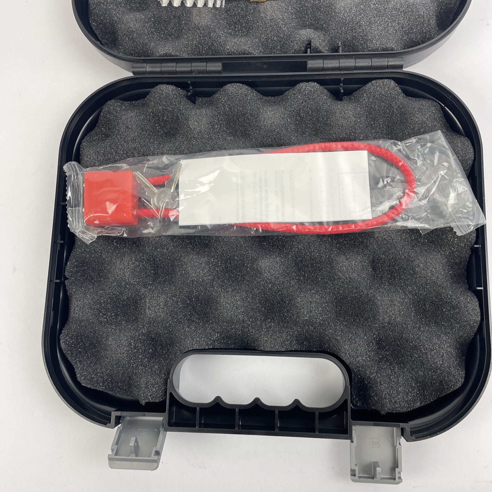 Glock Factory OEM Clam Shell Hard Pistol Case W/ Lock, Cleaning Brush, Manual