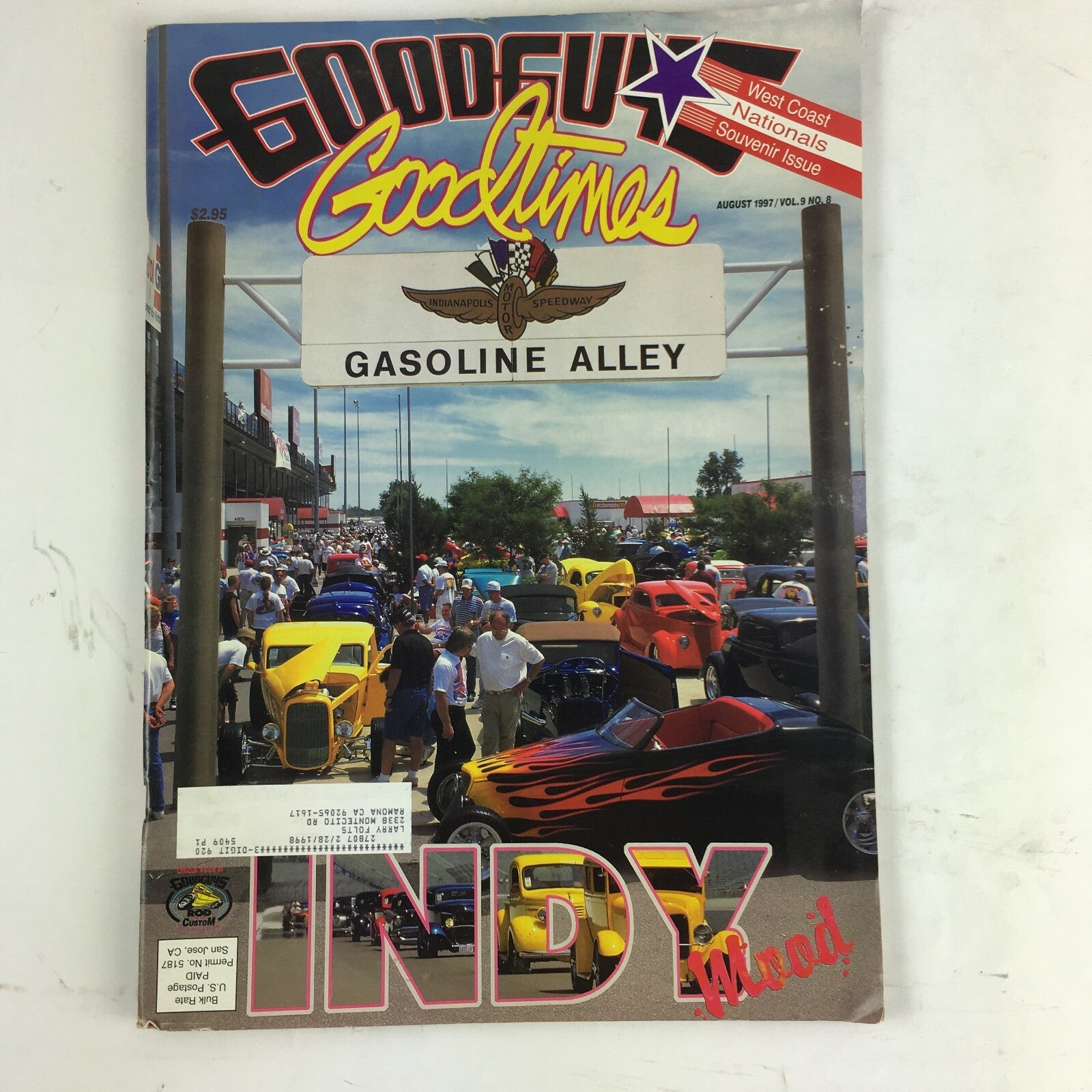 August 1997 Goodguys Goodtimes Magazine Gasoline Alley INDY Wood
