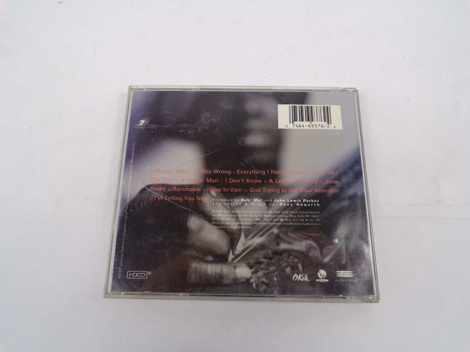Keb' Mo' Muddy I Was Wrong Everything I Need Henry Soon As I Get Paid A CD#25