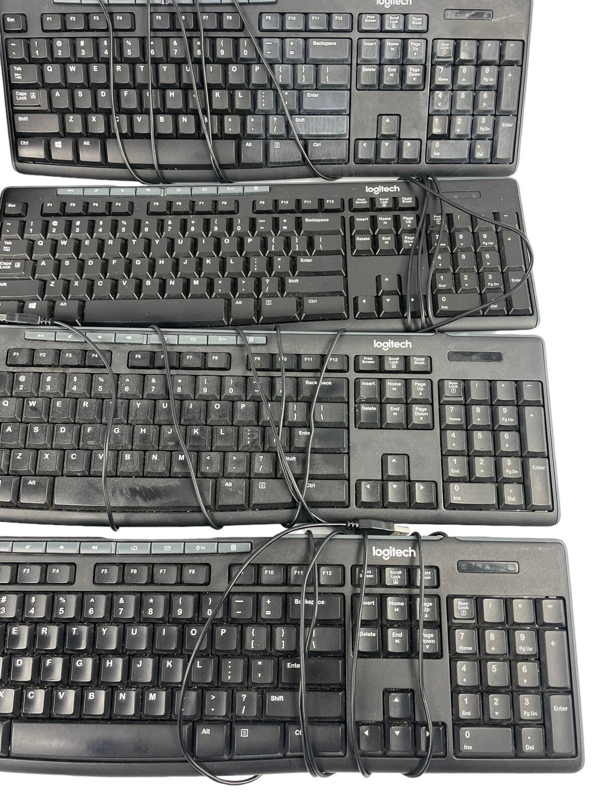 Lot of 8:  Logitech K120 USB Black Keyboard