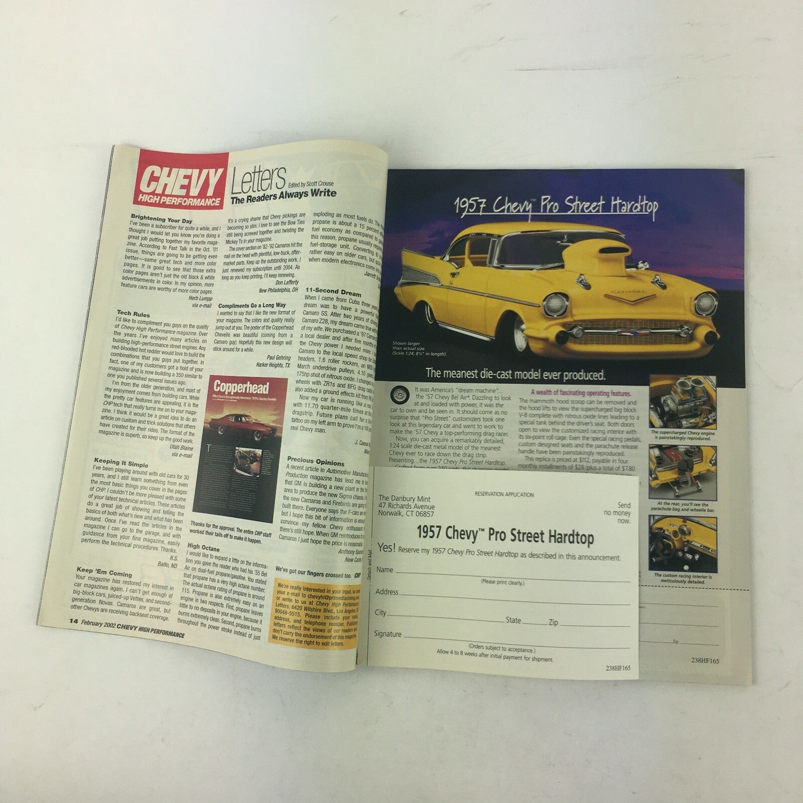 February 2002 Chevy High Performance Magazine Flat-Out Fast Street Thugs 