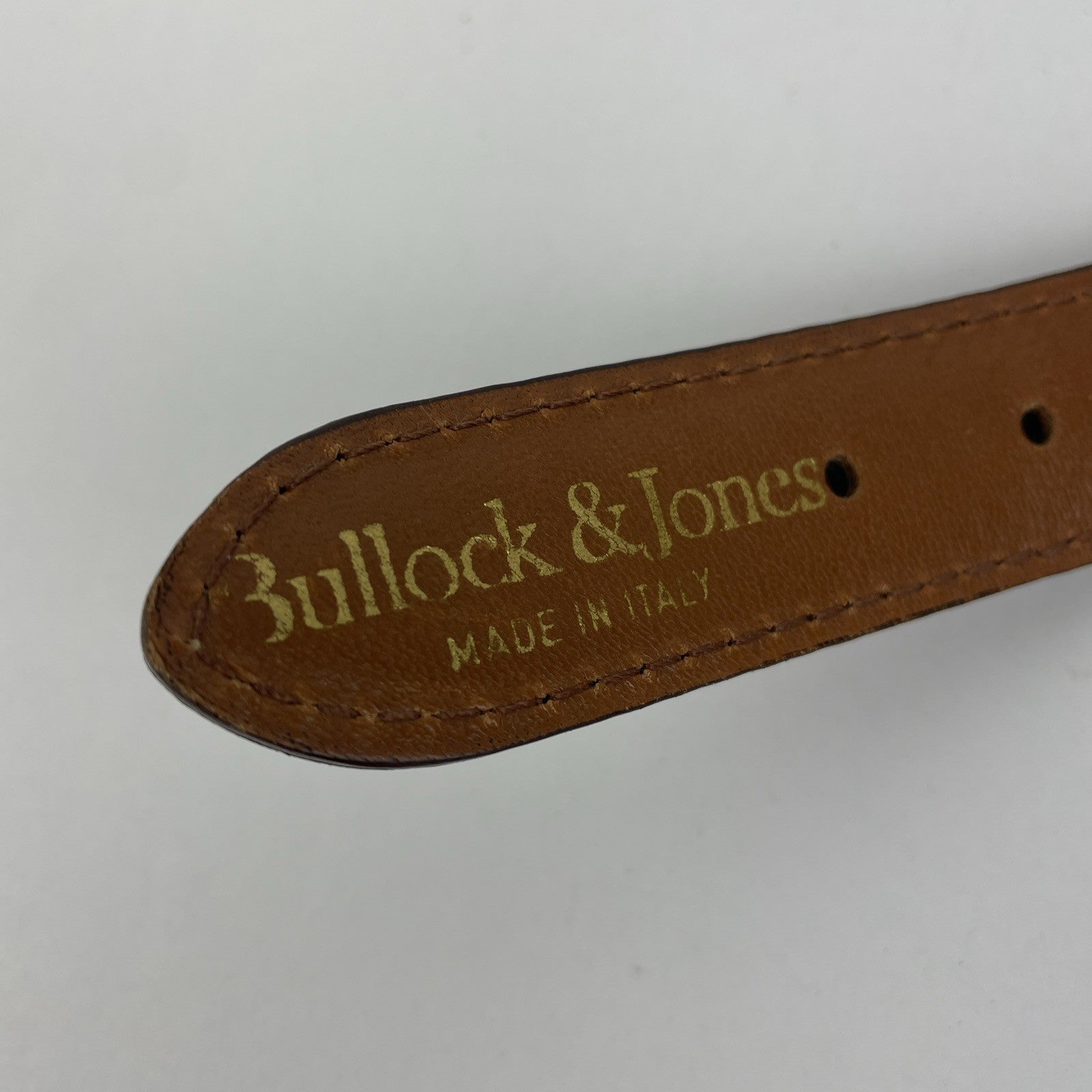 Bullock & Jones Belt Men’s XL 42-44 Yellow Braided Genuine Leather Made In Italy