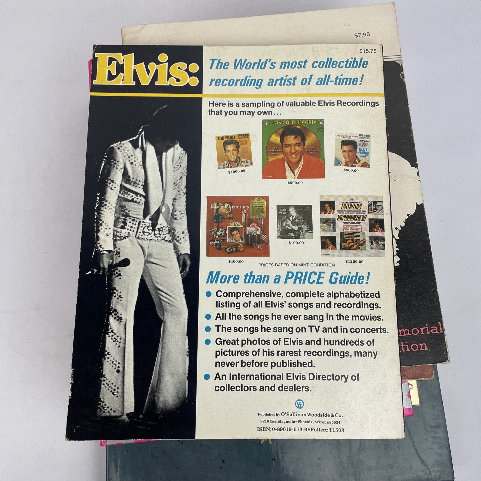 7 x ELVIS PRESLEY BOOK LOT Hollywood, All American, Album, Stars, World, Tribute