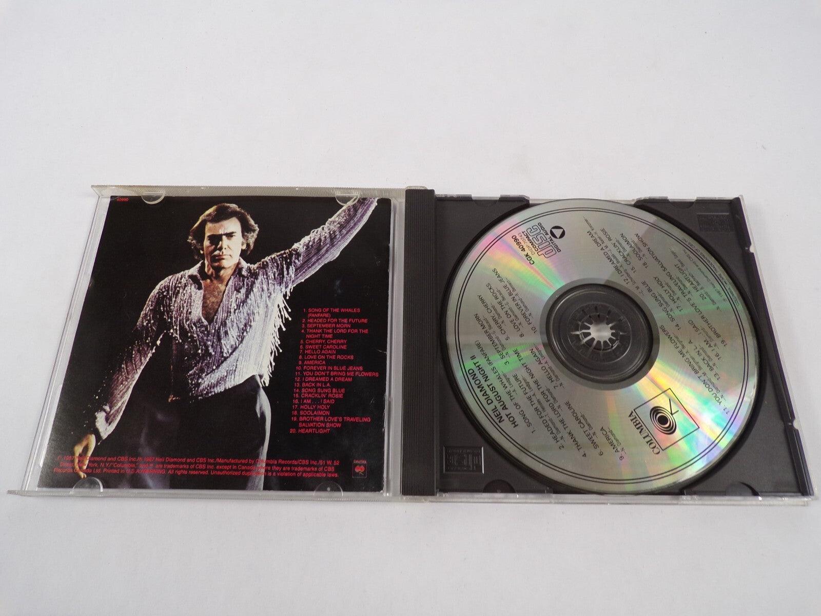 Neil Diamond Hot August Night Recorded Live In Concert Song Of The Whales CD#27