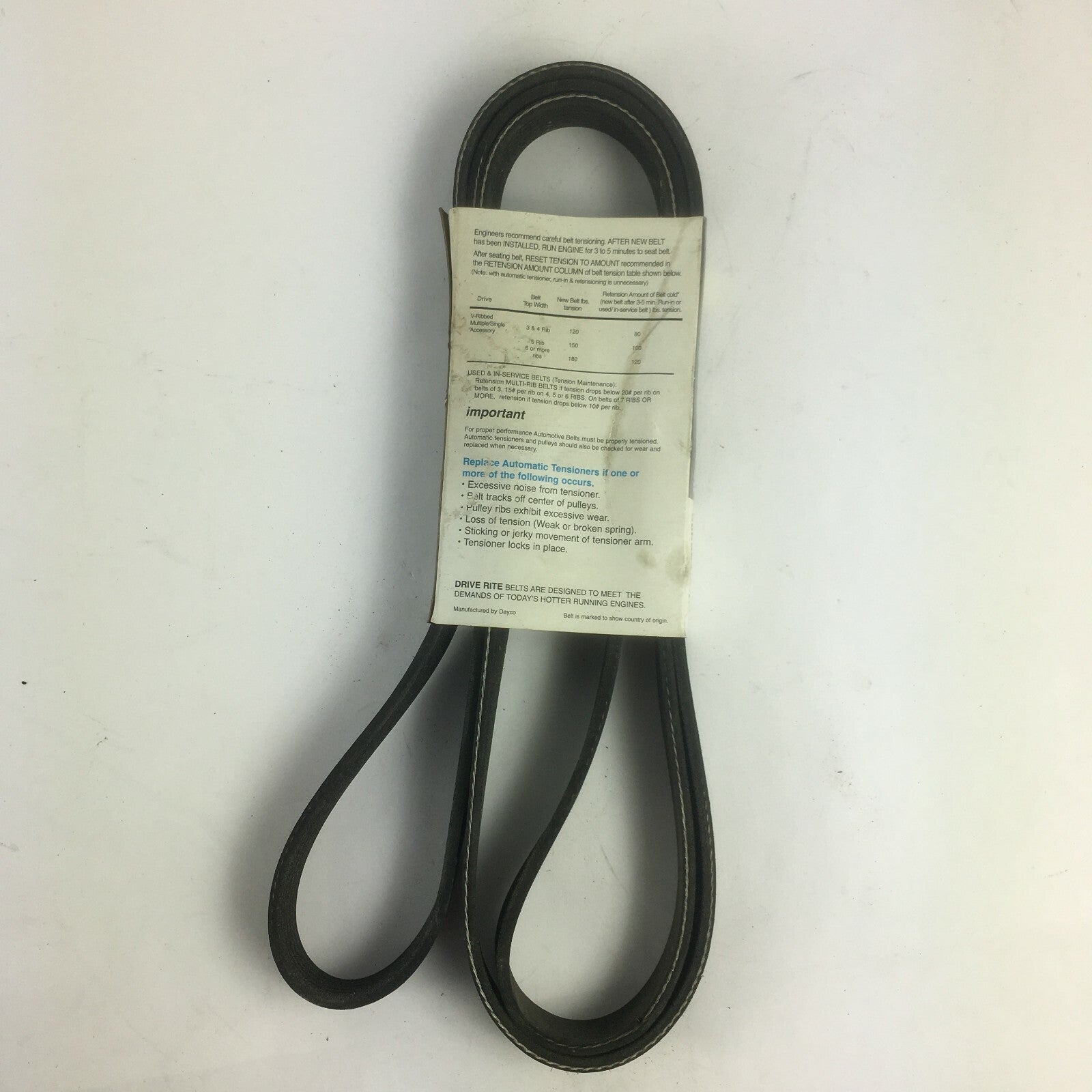 Drive Rite 506084DR 6PK2135 V-ribbed serpentine belt OEM automotive accessory drive belt replacement part