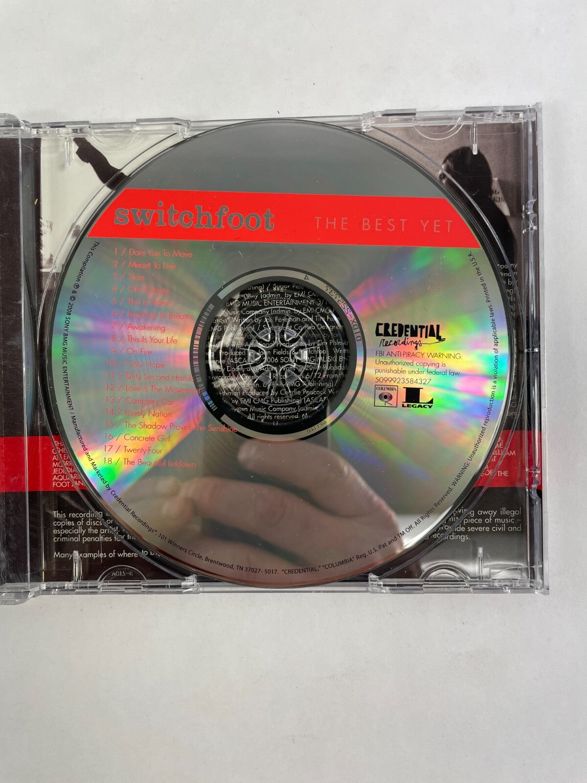 Switchfoot Stars Oh! Gravity Meant To Live On Fire Only Hope Company Car CD#72