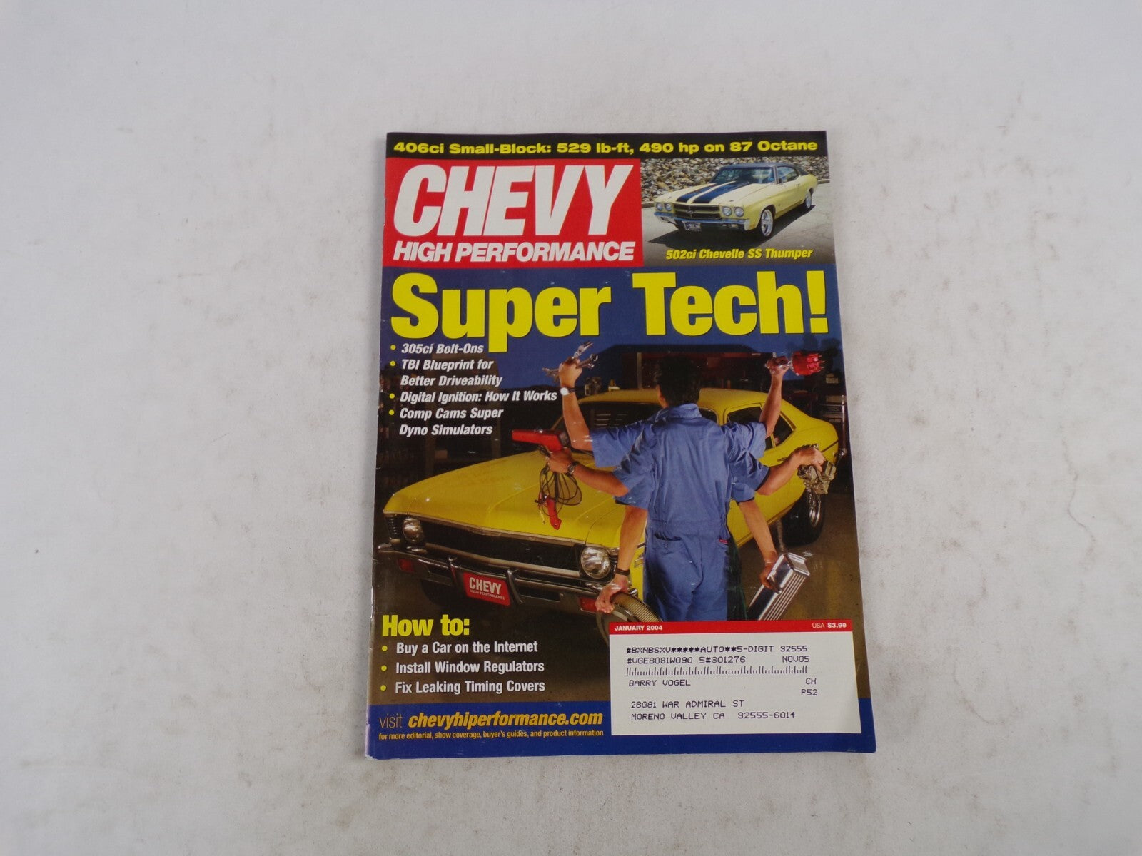 January 2004 Chevy High Performance Super Tech! 406ci Small-Block: 529 ib-ft,