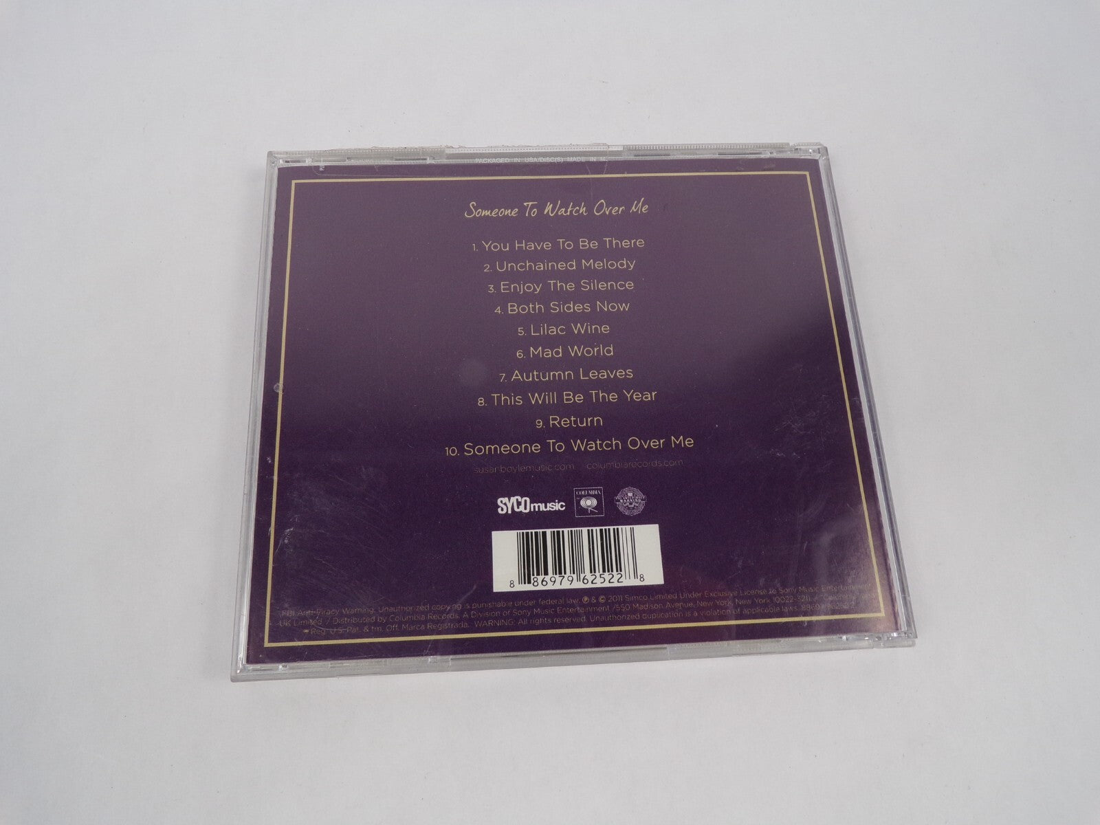 Susan Boyle Someone To Watch Over Me You Have To Be There Unchained MelodyCD#63