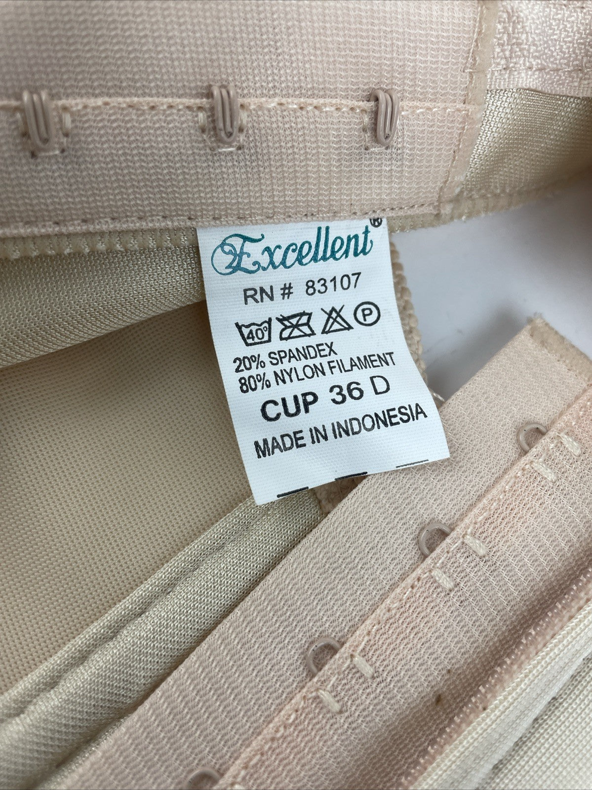 Star Excellent Colombian Shapewear Vest Waist Trainer Corset Cup Size 36 D Beige