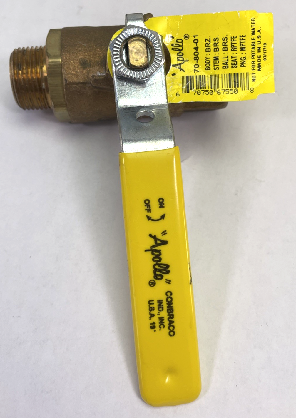 Apollo Conbraco Inline 1-Way Flow Bronze Ball Valve 3/4" MNPT x FNPT
