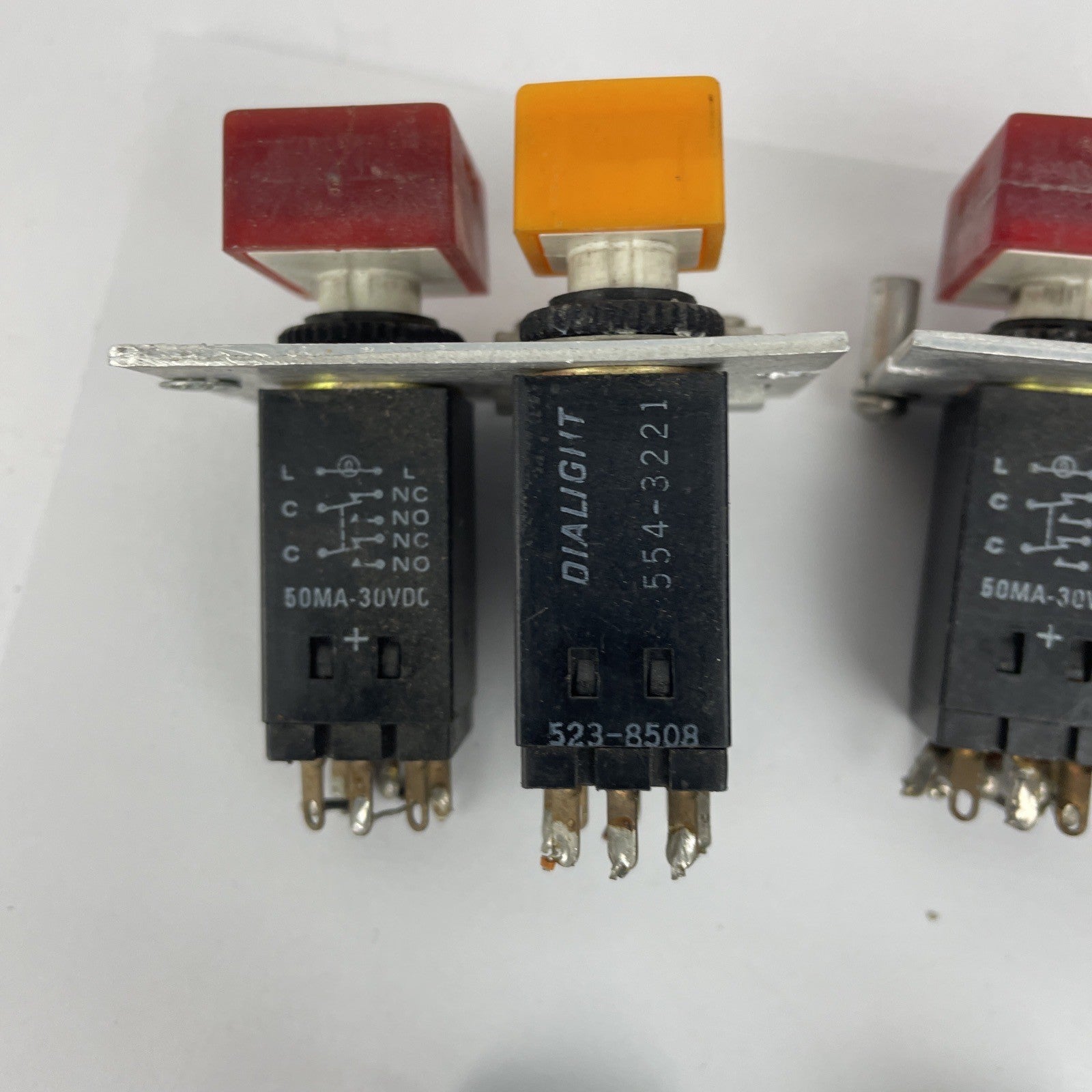 Lot of Assorted Dialco Dialight Macro-Oak Illuminated Push Button Switch - LOOK