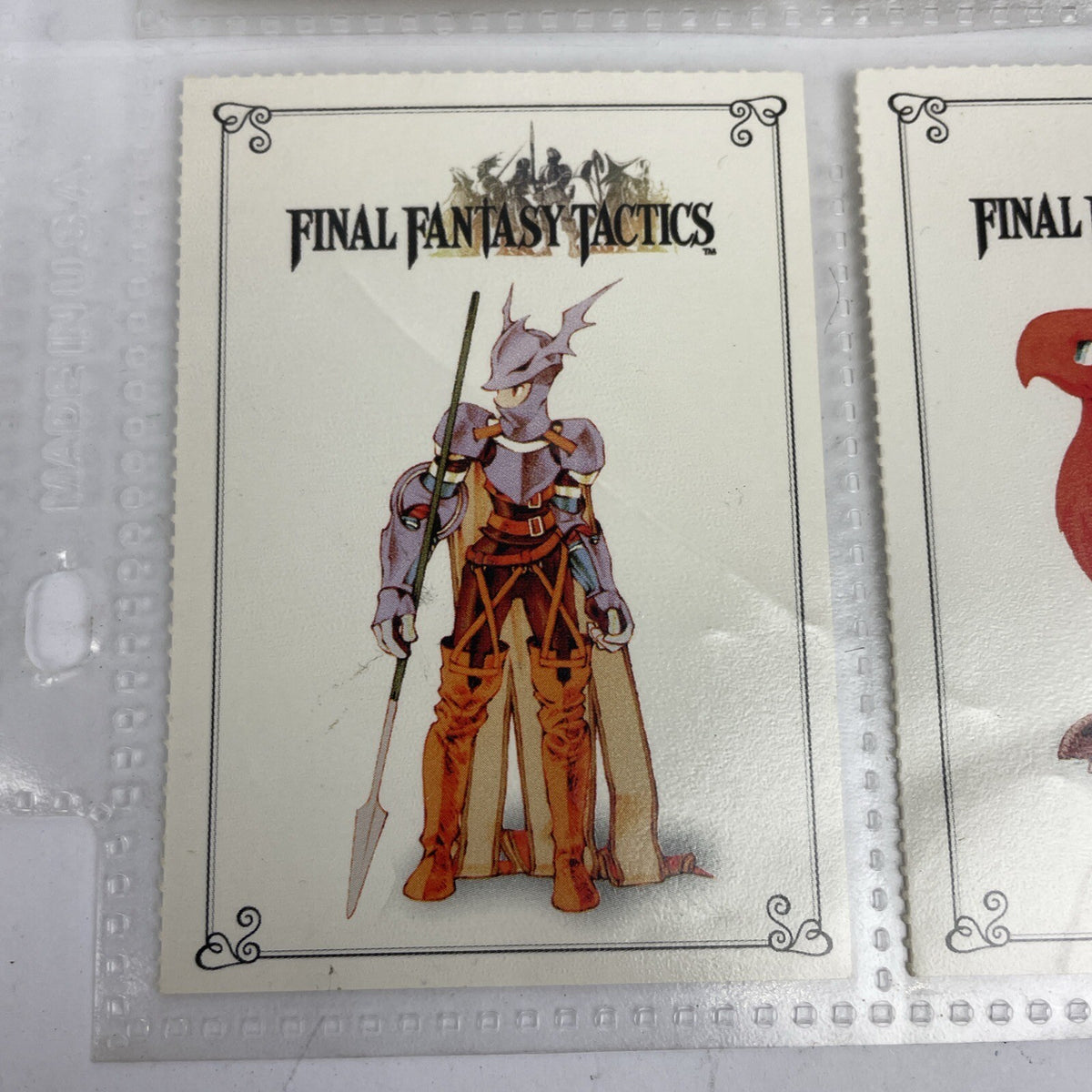 6 x Final Fantasy Tactics Playstation 1 EB Games Squaresoft Promo Trading Cards