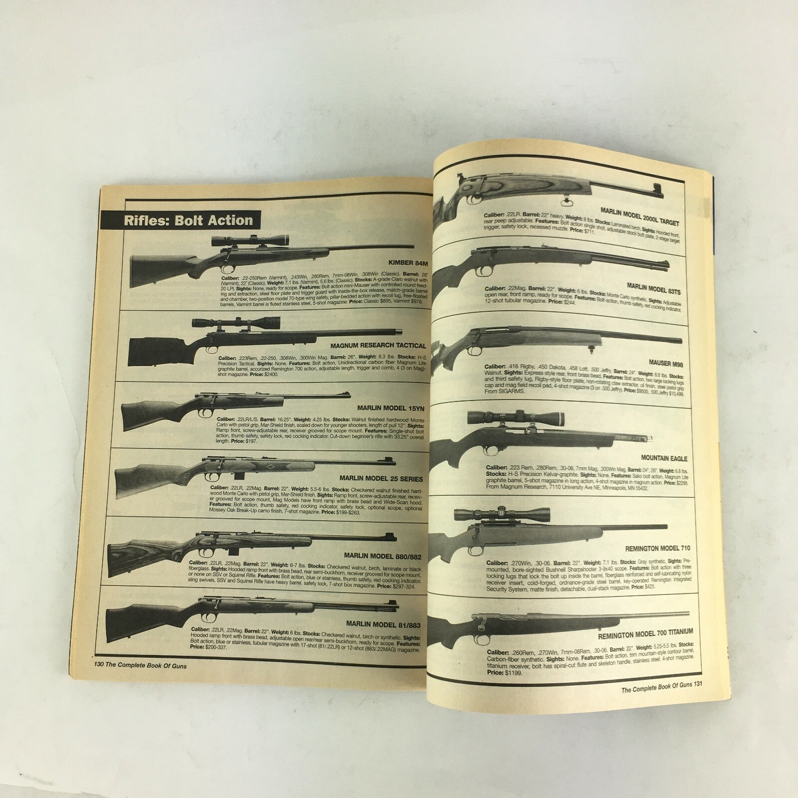 2001 Guns Magazine 2 New Breed Rifles! M77CR.243 Remington M710.30-06 Taurus 