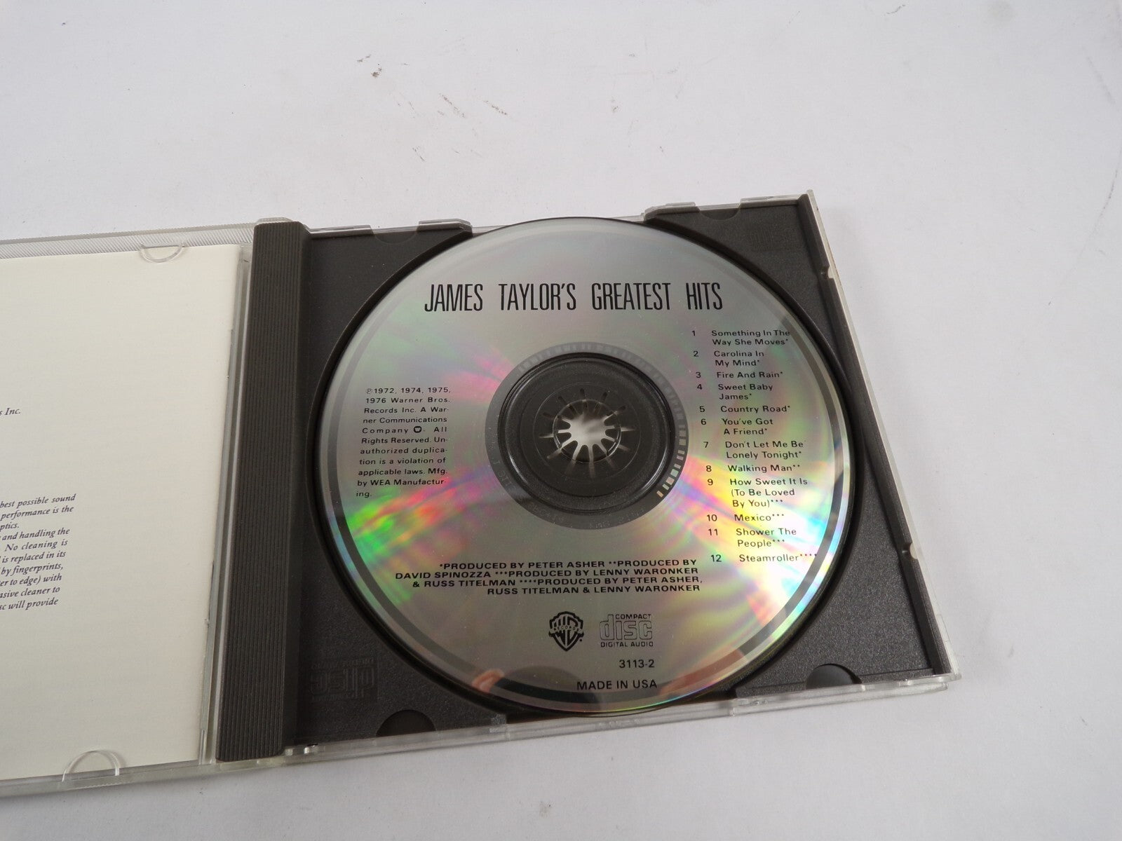 James Taylor Something in the Way She Moves Carolina In My Mind SteamrollerCD#51