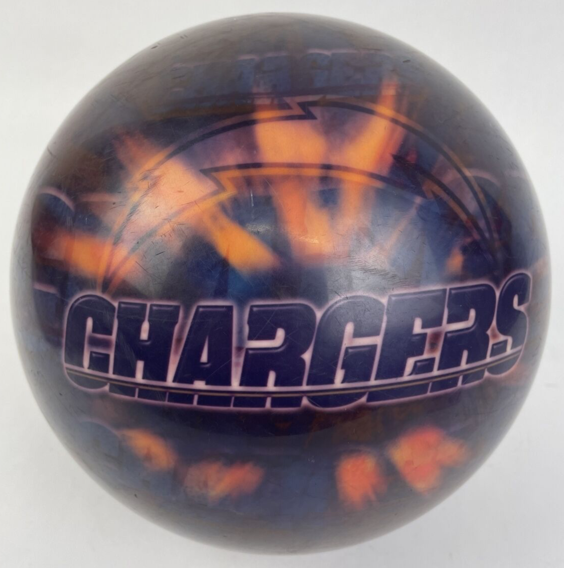 Vintage LA SD CHARGERS DOC12727 OTBBOWL Bowling Ball KRSF* NFL Football 8.25 lbs
