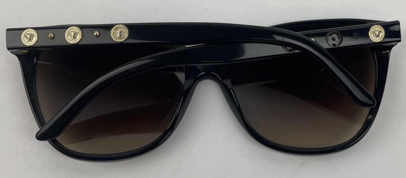 Versace Mod. 4281 GB 1/13 57 17 140 3N Black Frame Brown Lens Sunglasses Italy