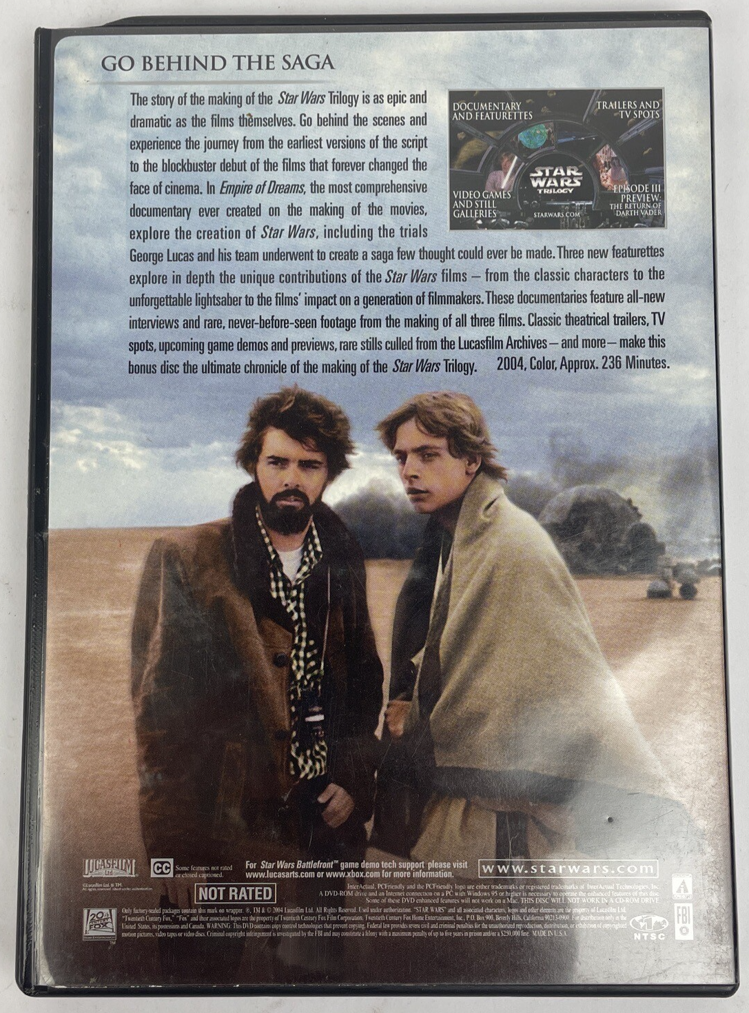 Star Wars Trilogy Bonus Material DVD THX Includes "Empire Of Dreams" Documentary