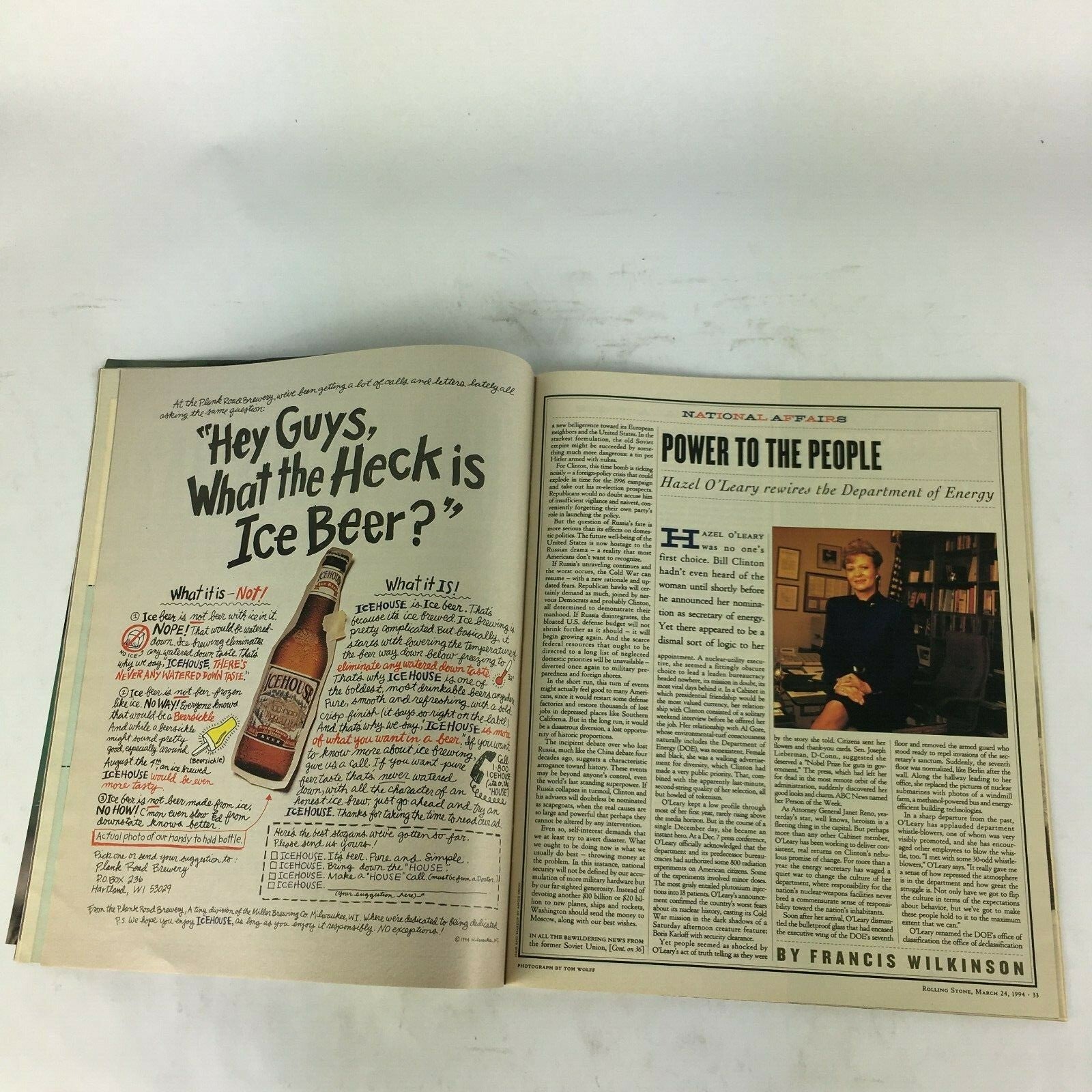 March 1994 RollingStone Magazine Beavis & Butt head Fans Can't Be Wrong JoanJett