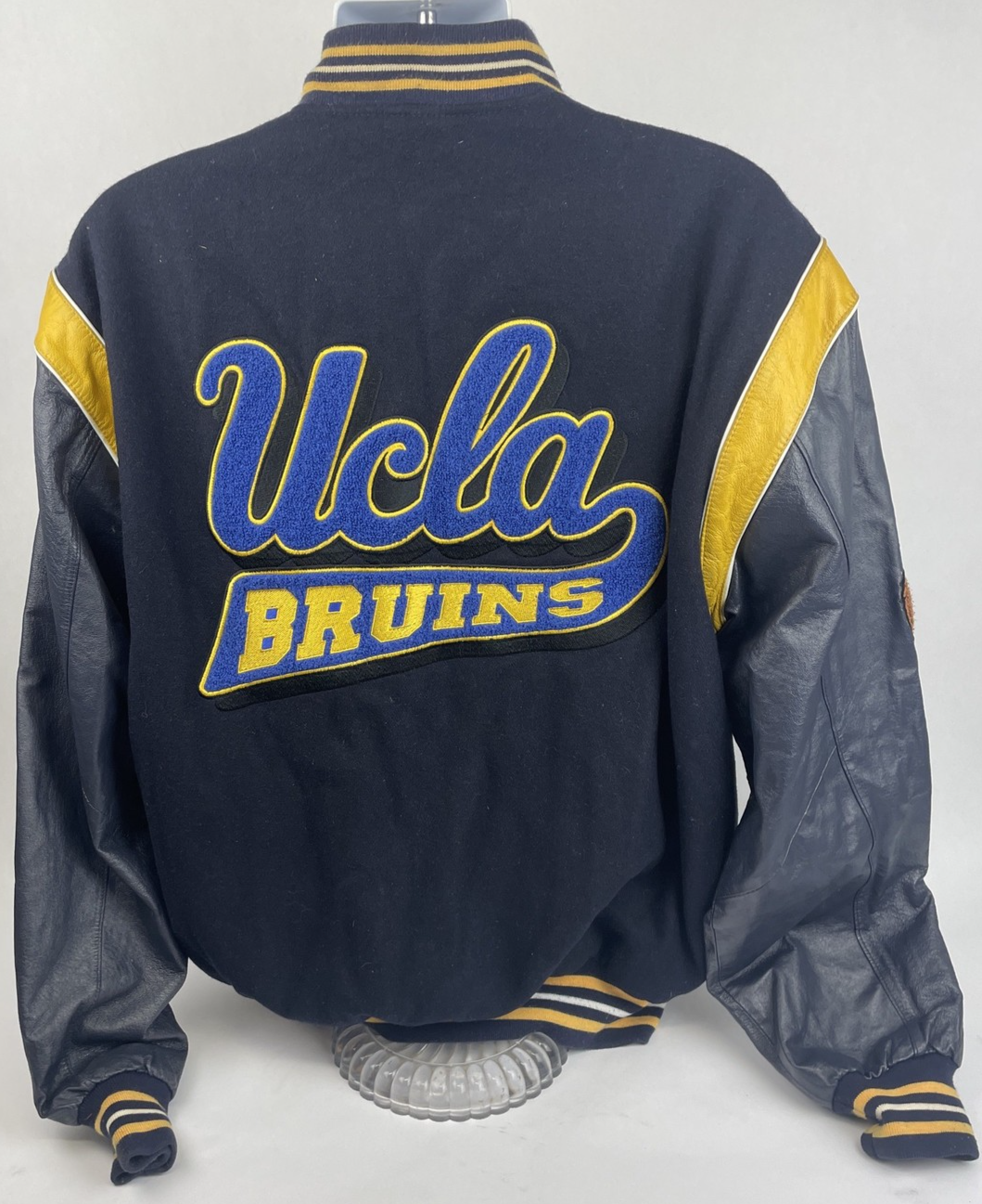 VTG 90's UCLA Bruins Wool Leather Letterman Varsity Jacket Large Reversible VGC