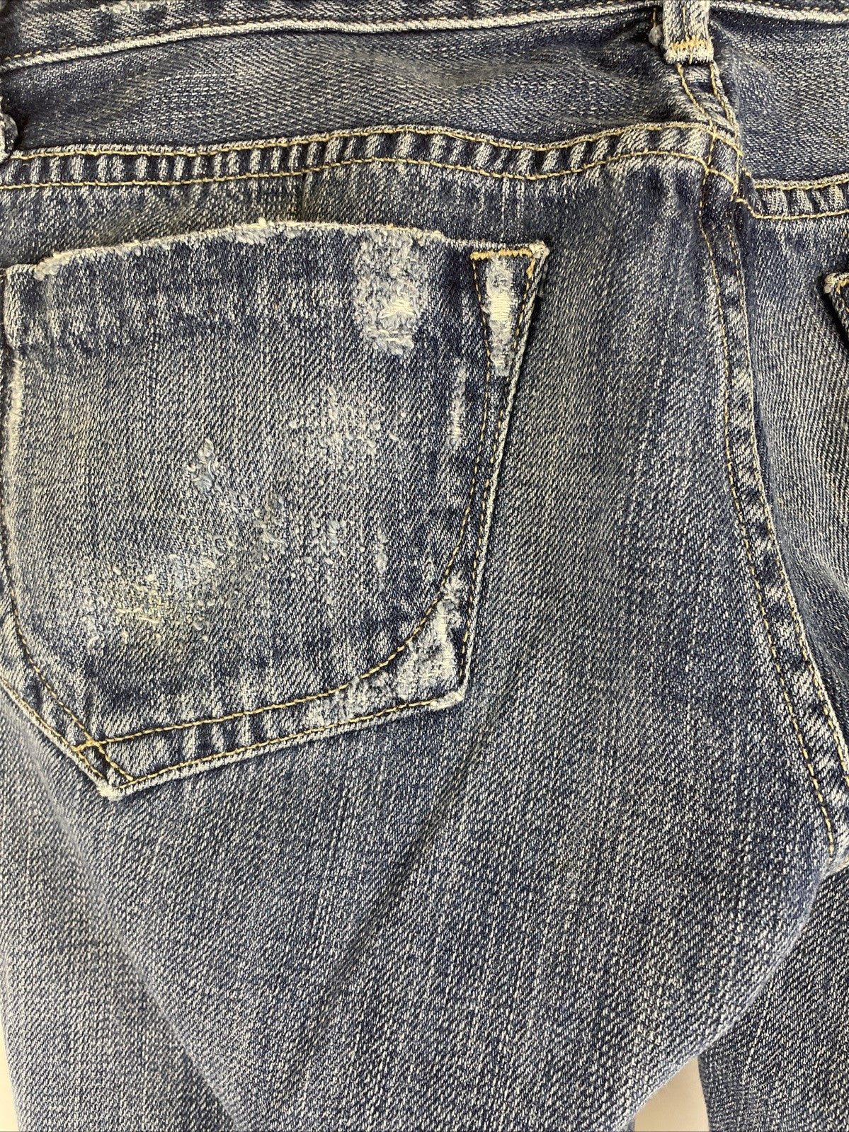 Goldsign Pants Women Sz 26 Blue Denim Jeans Flared Light Wash Low Rise Y2K
