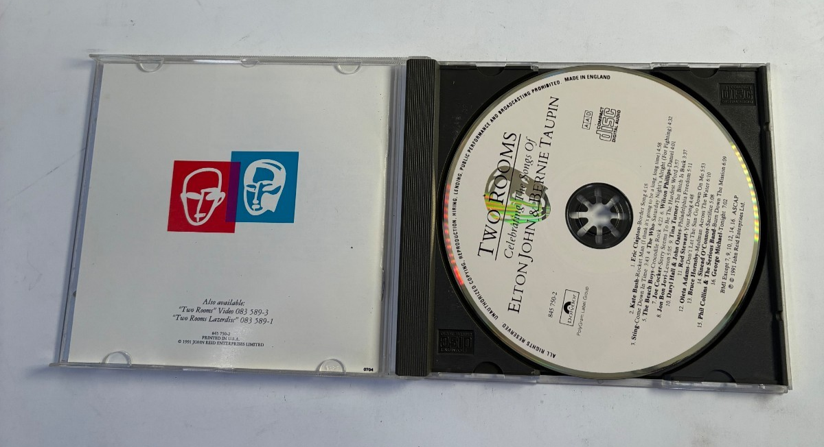 Two Rooms Songs Elton John Bernie Taupin Various Artists Polydor CD 1991