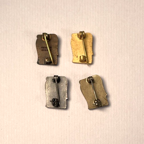 4 Vtg Shorthand Stenography 120.100,80,60 WPM Words Per Minute Lapel Pin Awards