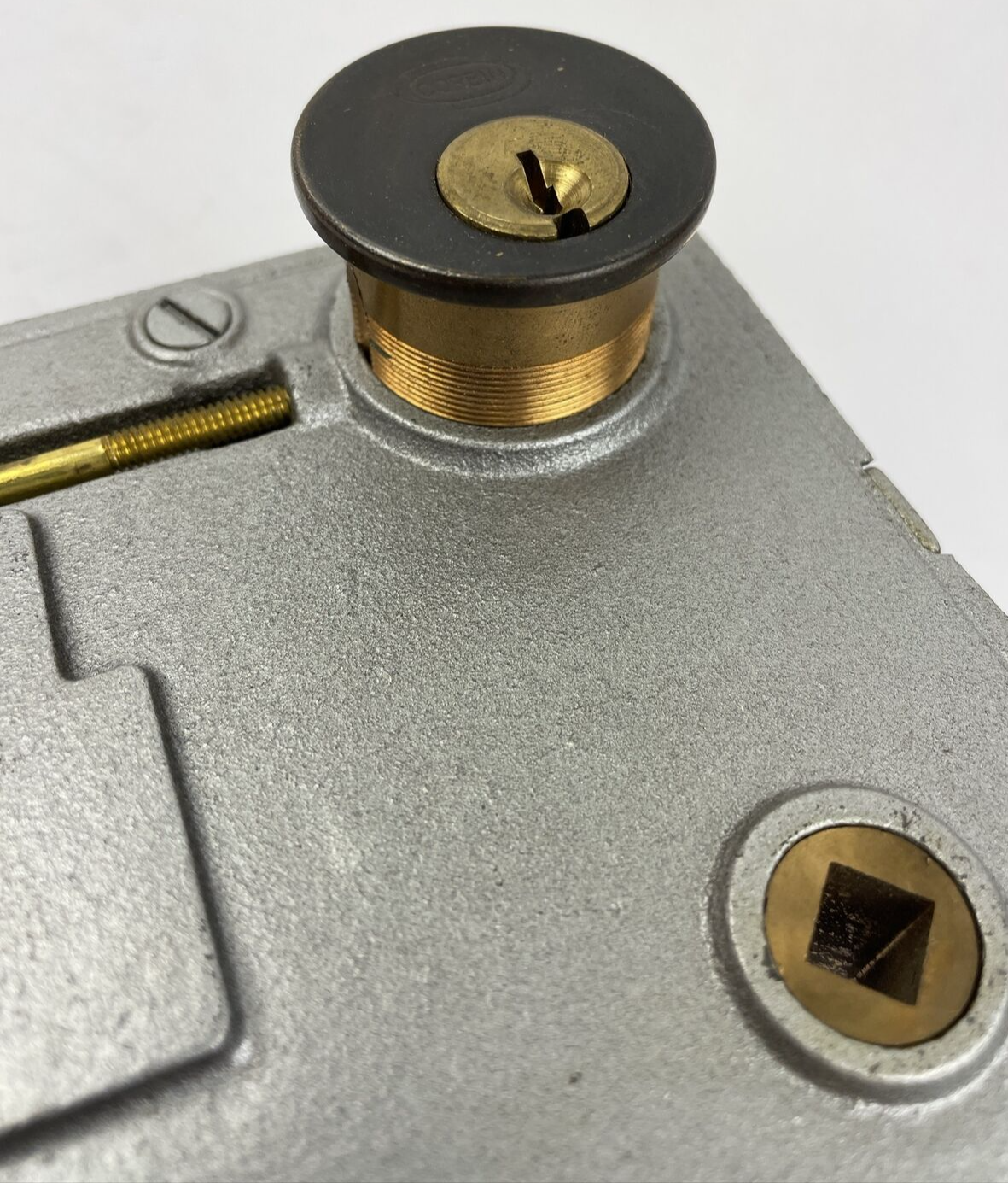 CORBIN 1348 1/2 PUSH BUTTON ENTRY MORTISE LOCK w CYLINDER KEYS  LOOK