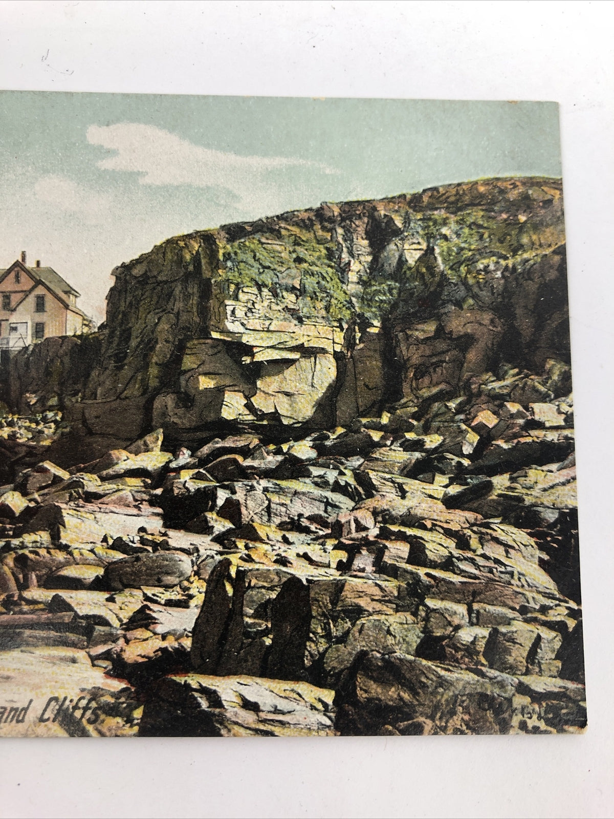 NOS Vintage Postcard *VGC* Portland Headlight and Cliffs Cape Elizabeth Maine