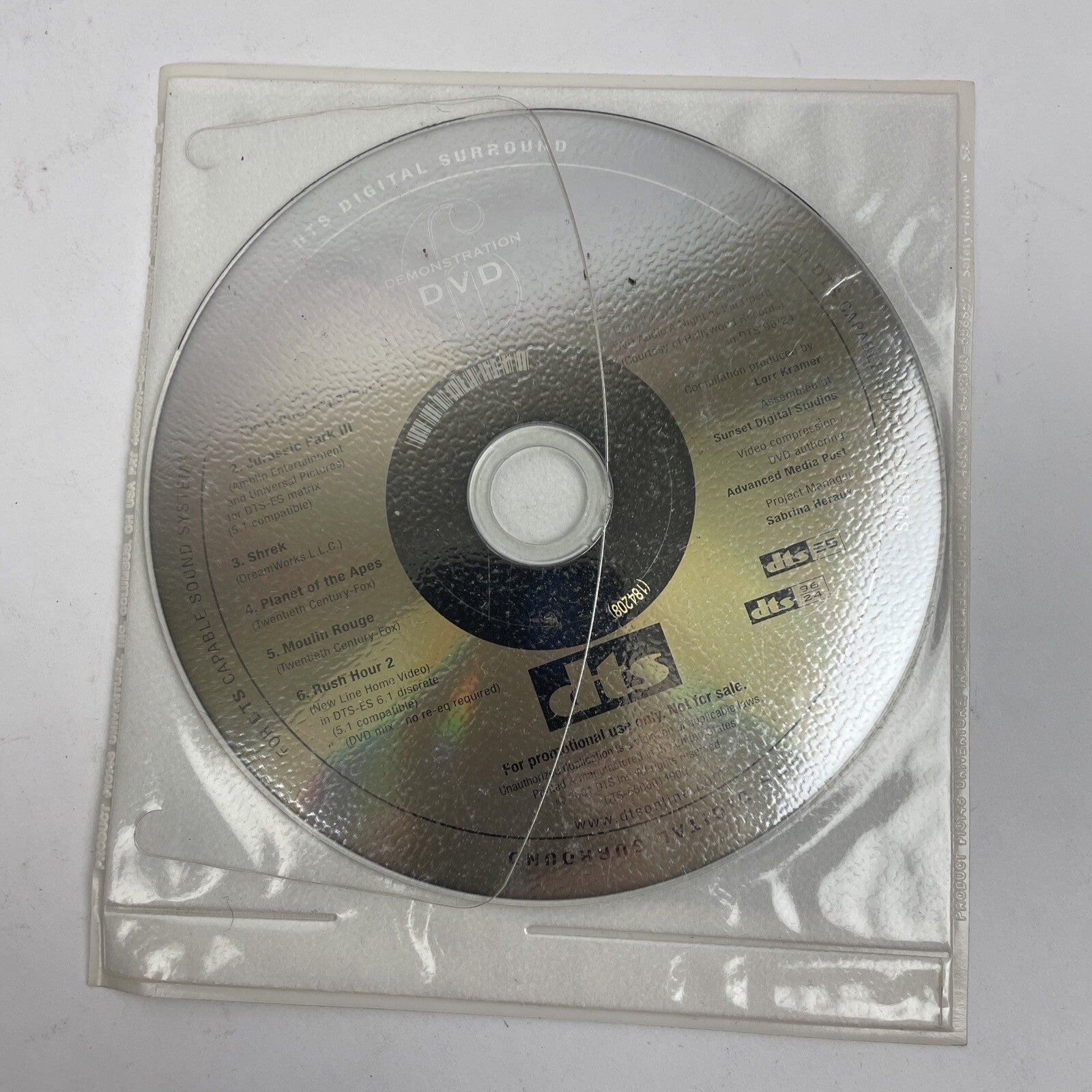 DTS Demonstration DVD Volume 6 Hollywood Studios Sampler - LOOK
