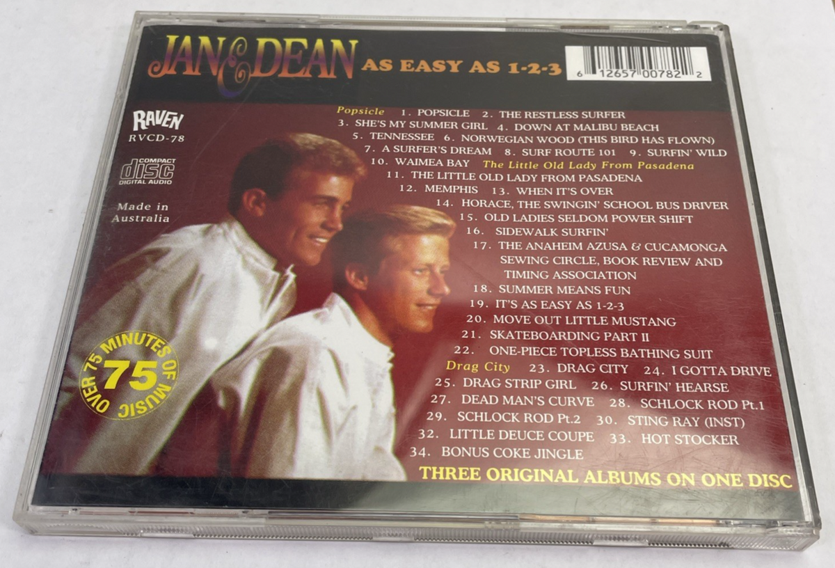 JAN & DEAN - AS EASY AS 1-2-3 POPSICLE/LITTLE OLD LADY/DRAG CITY (CD) *34 TRKS*