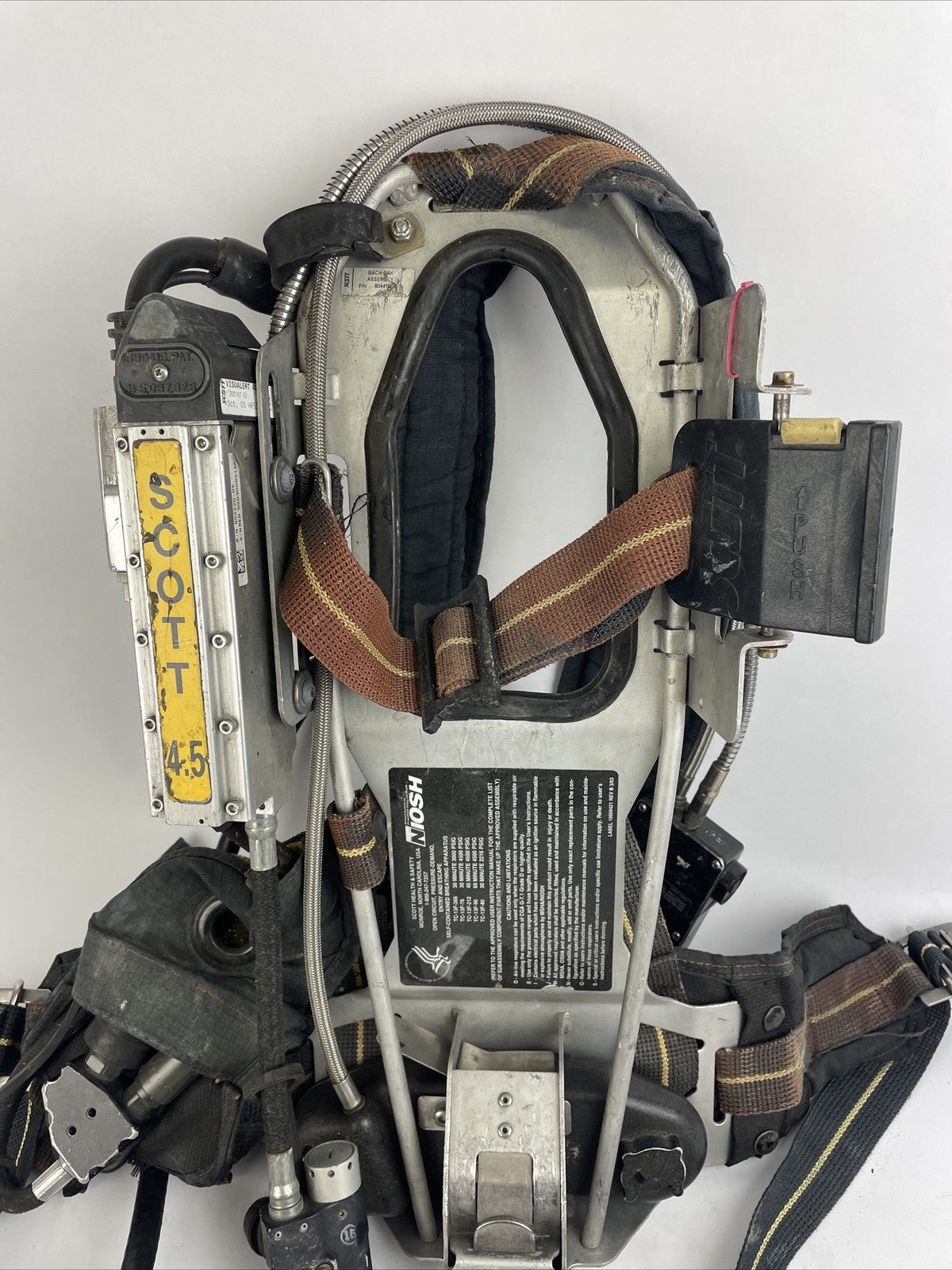 SCOTT SAFETY 4.5 4500 SCBA Air Pack Harness EZ-Flow Air Pak Plus with Sensor   a