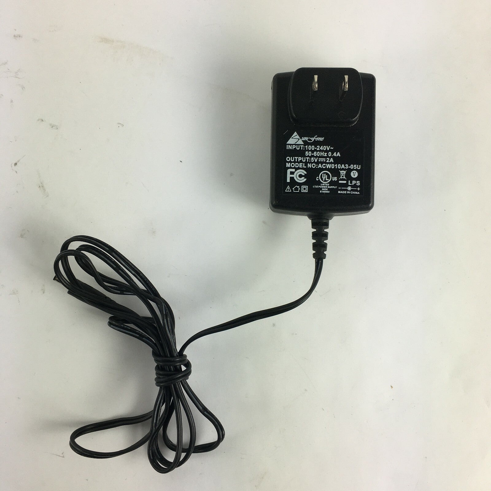 Genuine Sunfone ACW010A3-05U Output 5V 2A Power Supply Adapter A50 